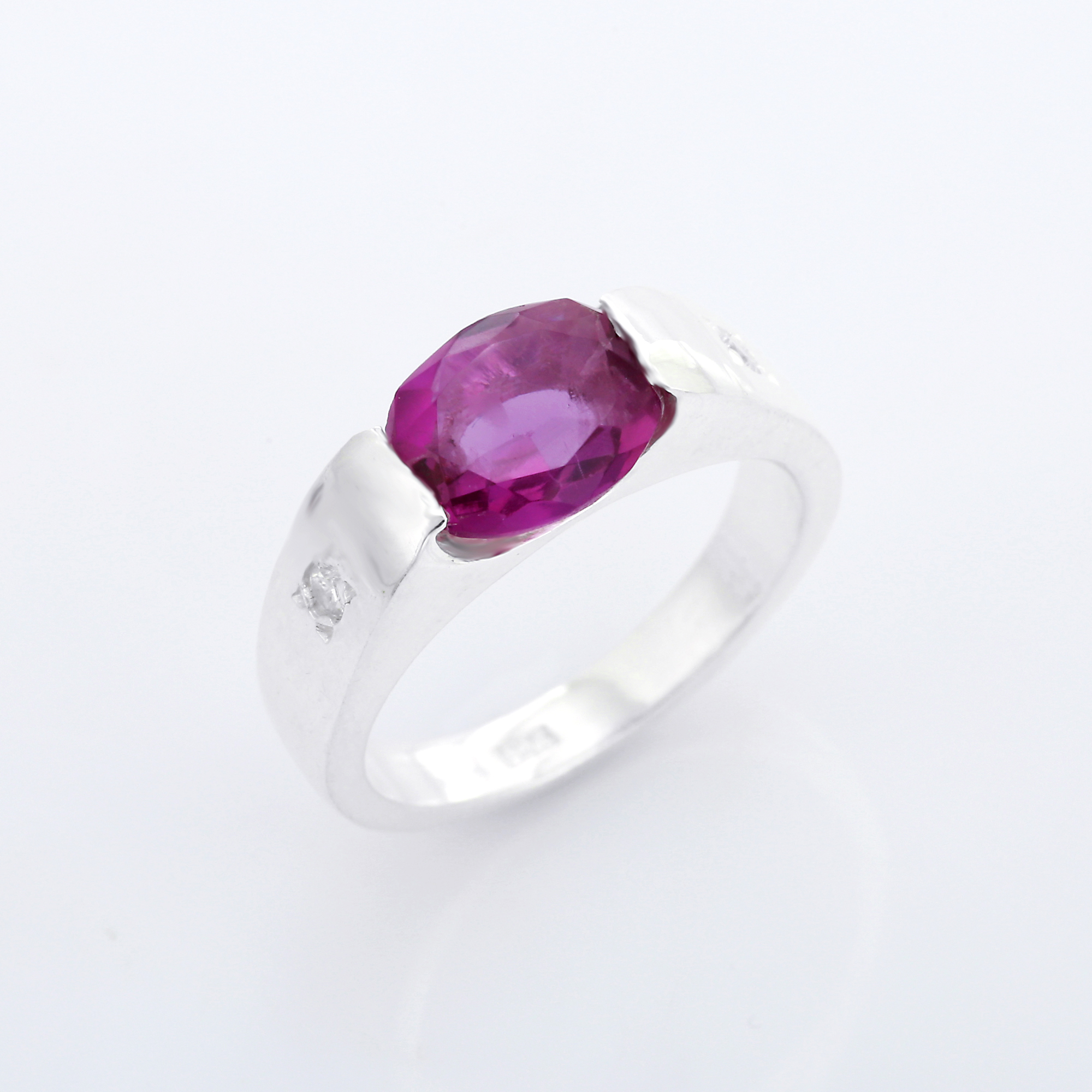 Top Hydro Pink Tourmaline and CZ Ring 925 Sterling Silver for Women and Girl Silver Plated Ring (VVJGR 06)