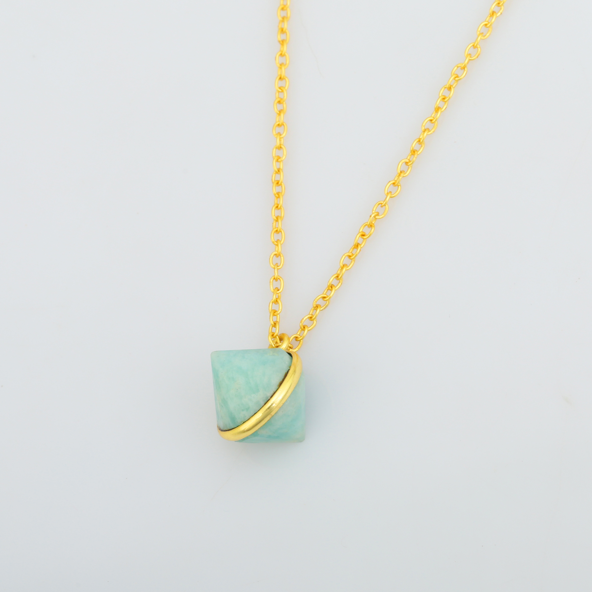 High Quality 925 Sterling Silver Woman and Girl Classic Stylish Handmade Wholesale Supple Amazonite Fancy Necklaces (VVJGN 13)