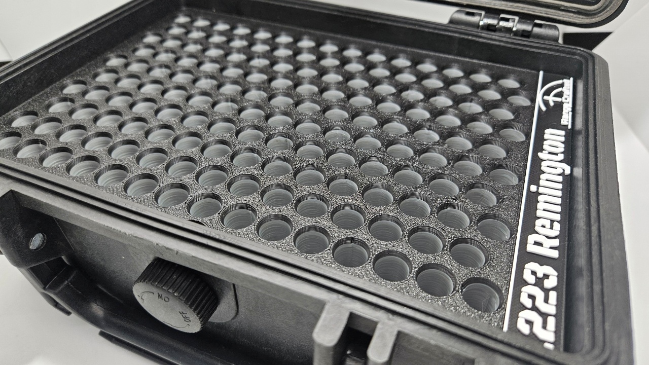Small Caliber Precision Rifle Rugged Ammo Case - Nose Down