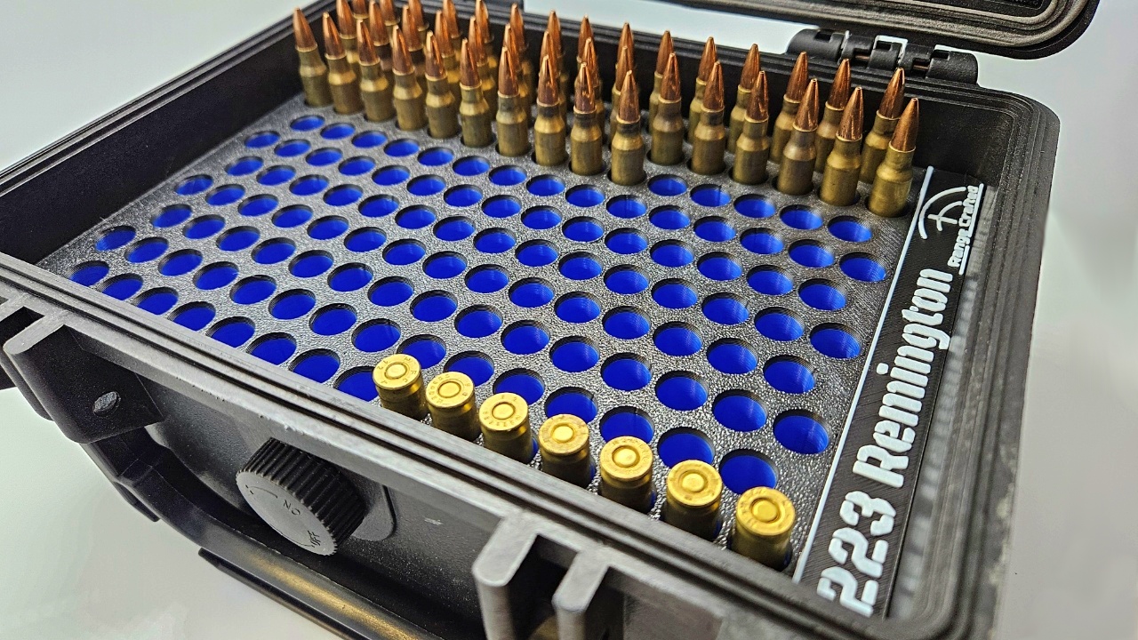 Small Caliber Precision Rifle Rugged Ammo Case - Nose Down