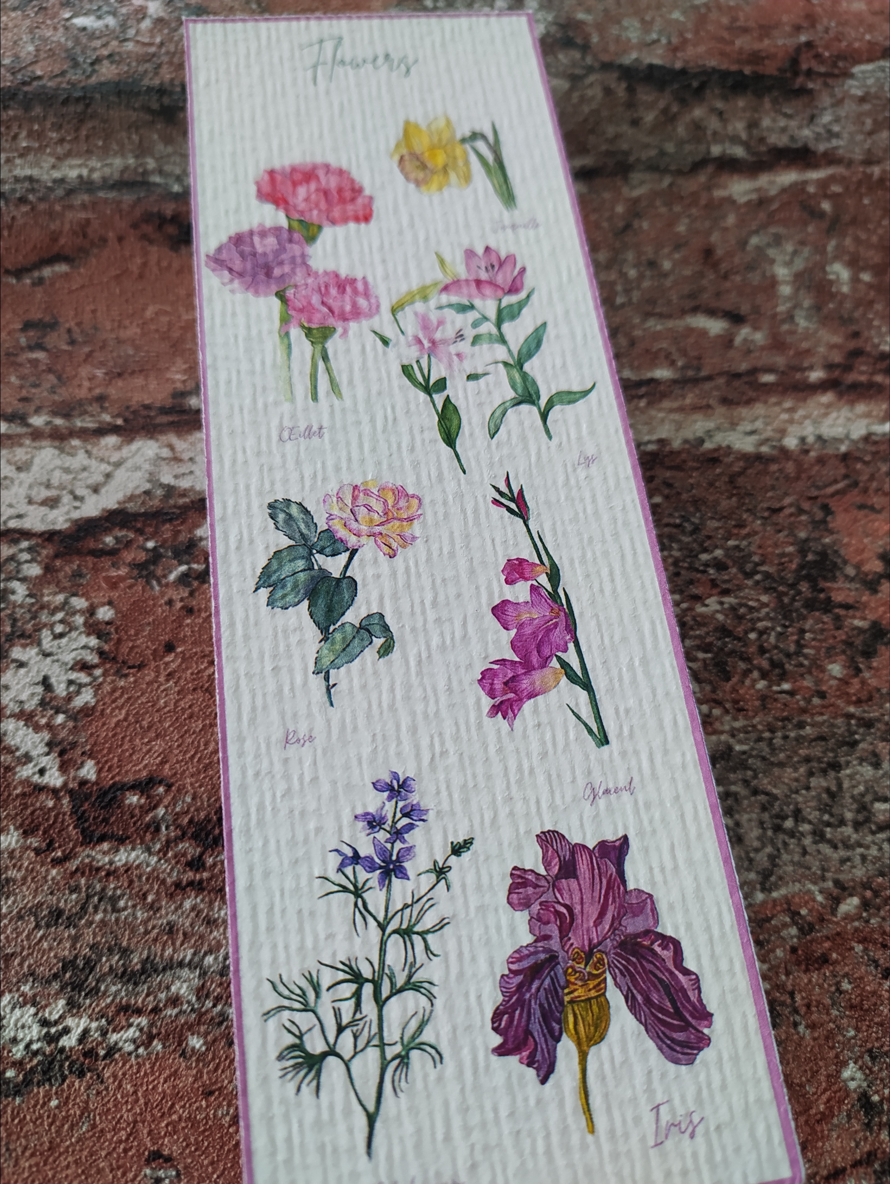 Marque page collection Flowers fine art