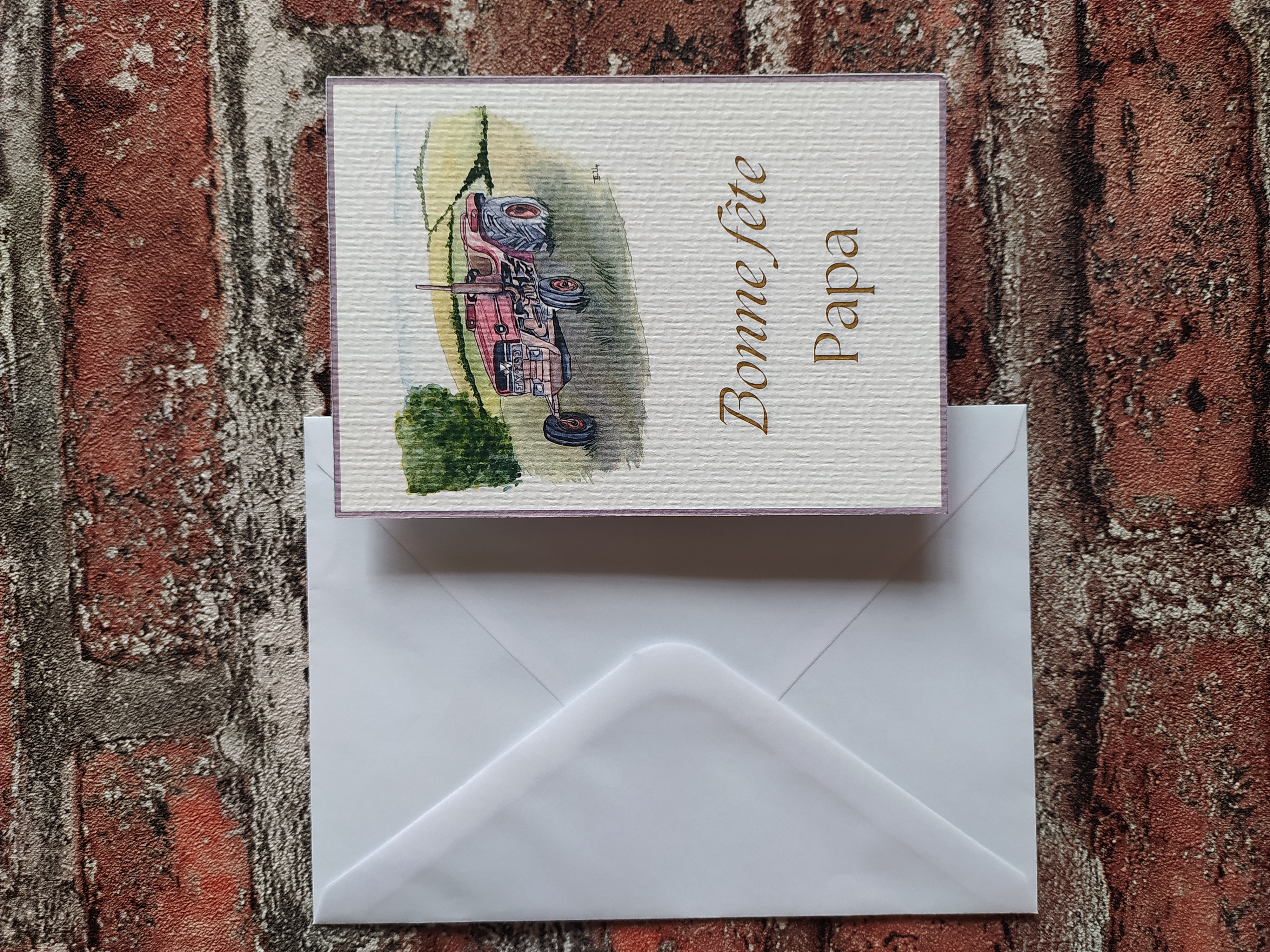 Carte fête des pères fine art