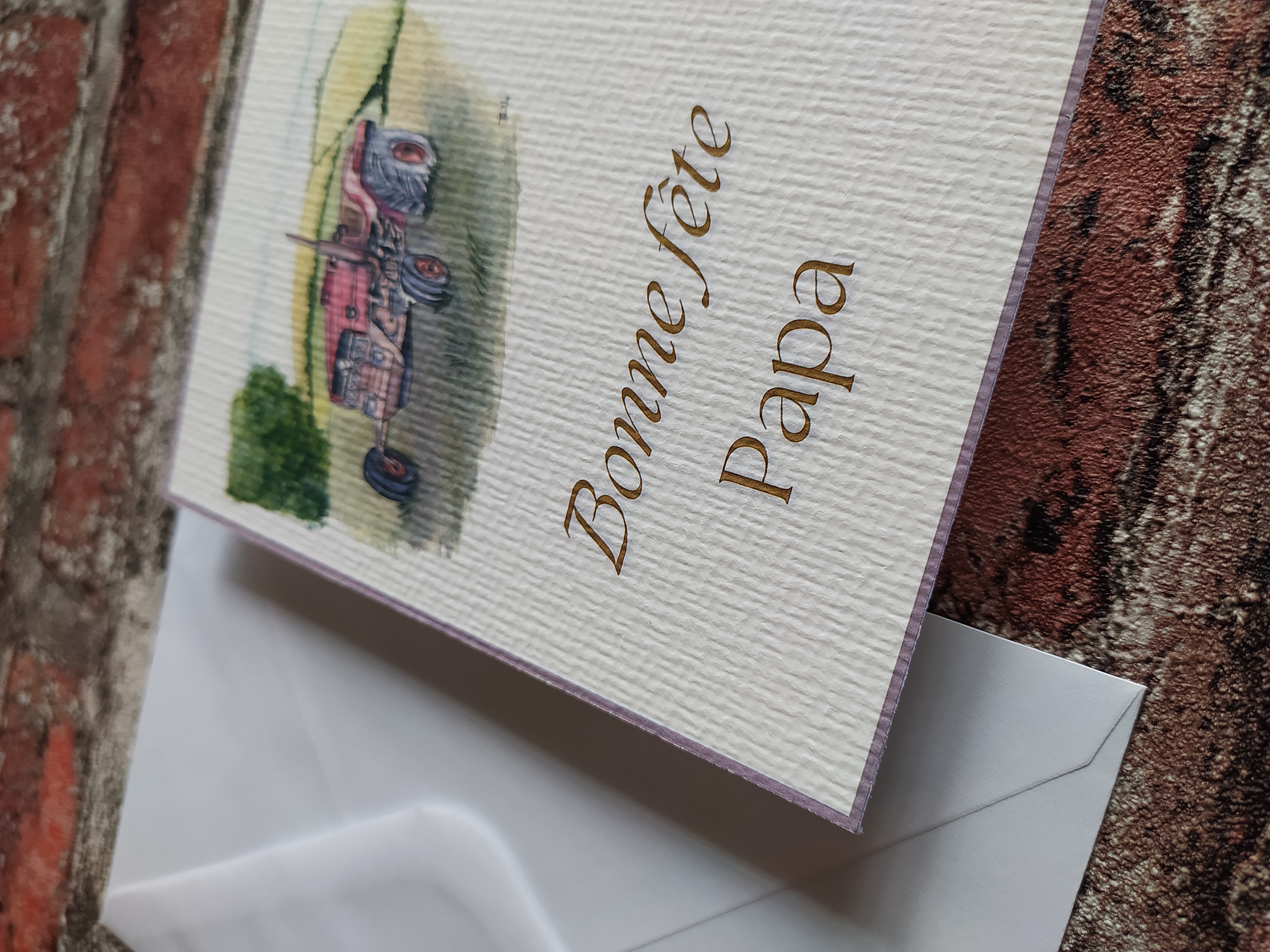 Carte fête des pères fine art