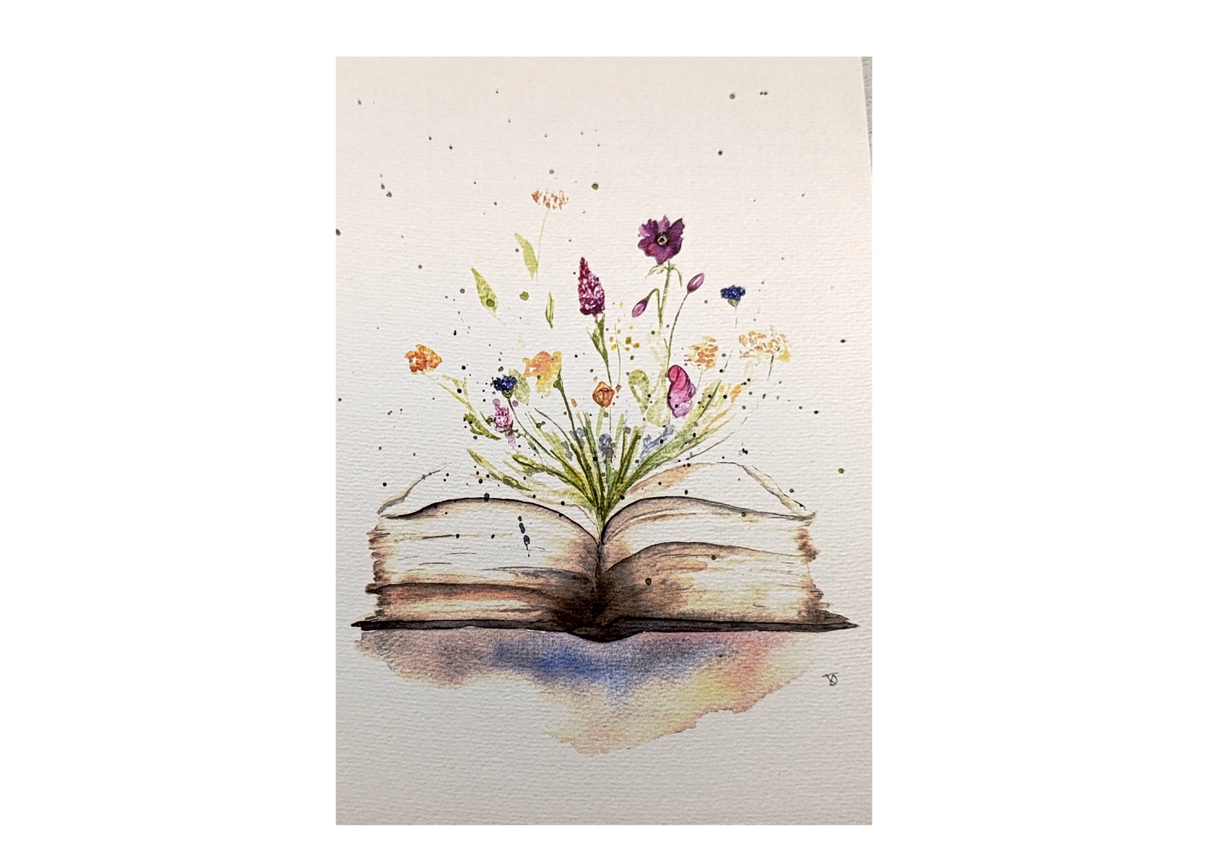 Art print bouquin de fleurs 