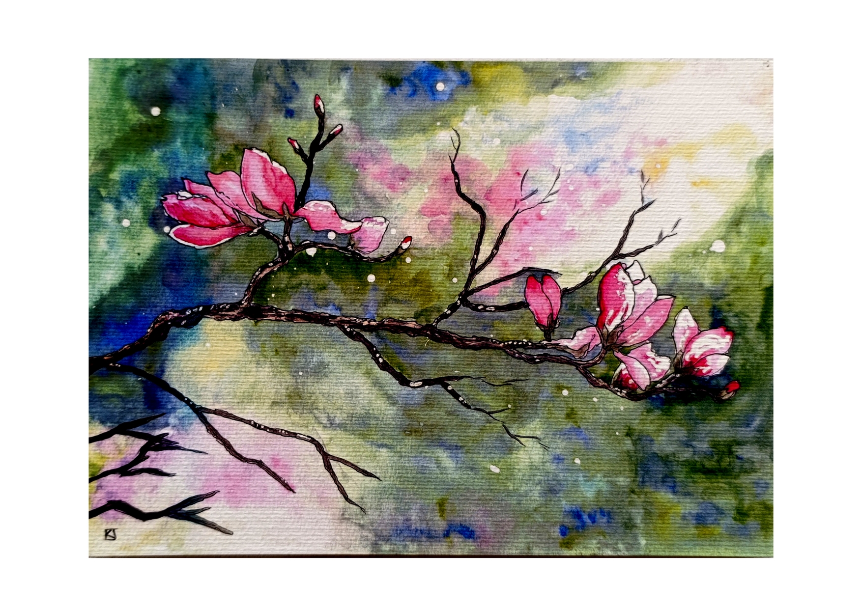 Art print magnolias 