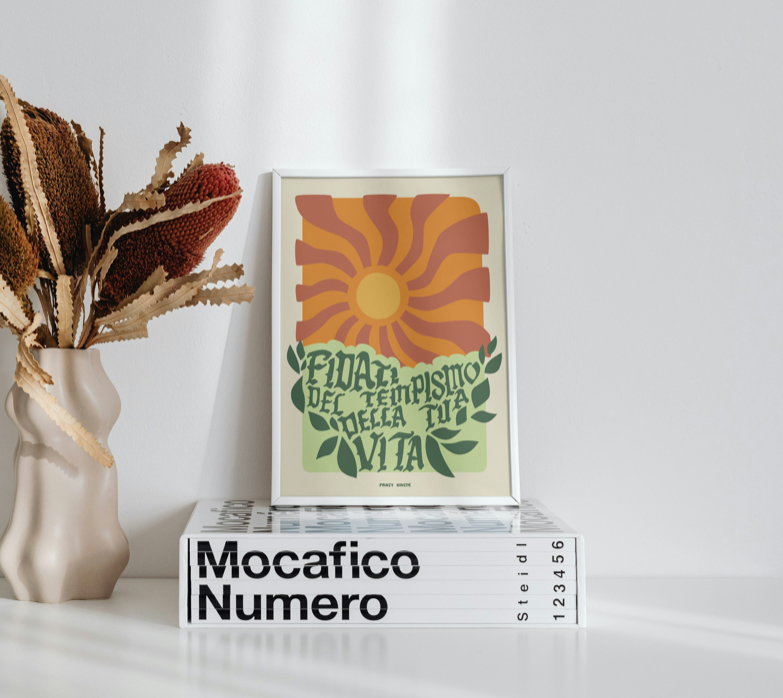 Quadretto 10x15 - #5A "Fidati del tempismo della tua vita”