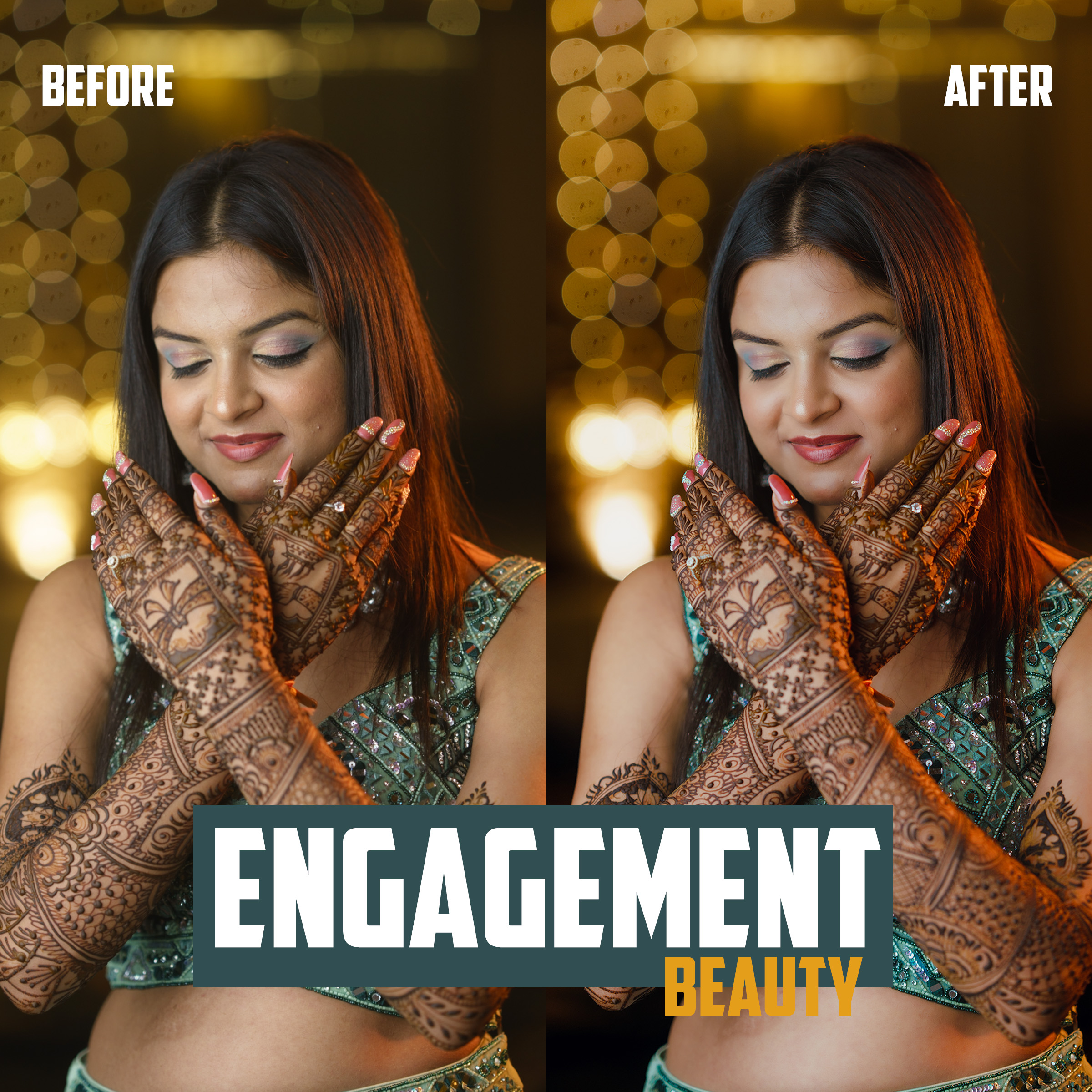 ENGAGEMENT BEAUTY | ONE CLICK SMOOTH SKIN URBAN COLOUR BRIDE LIGHTROOM PRESET