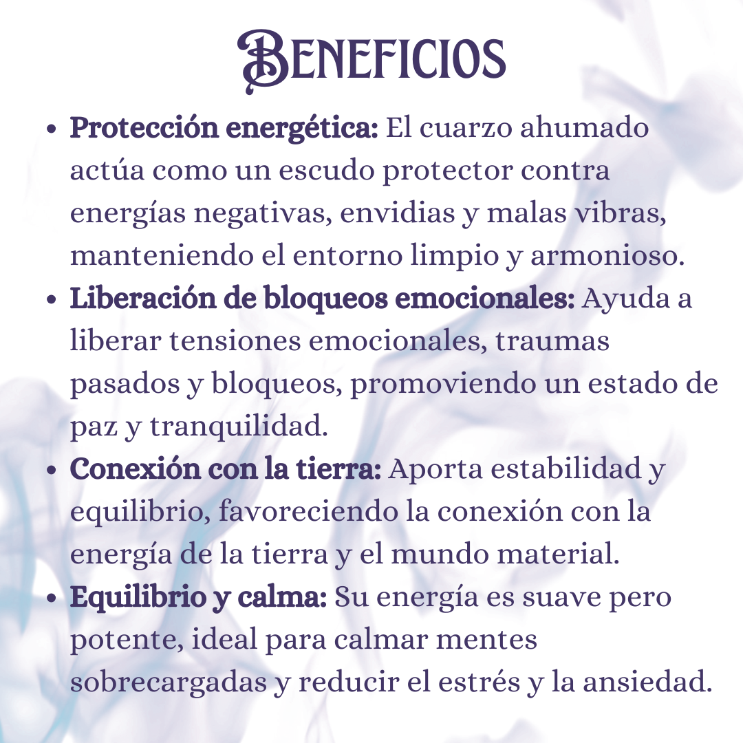 CUARZO AHUMADO | Piedra de protección y liberación energética
