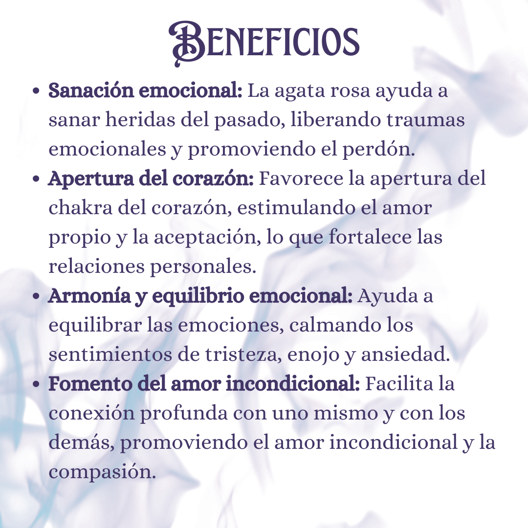 ÁGATA ROSA |  Piedra de Amor y Armonía Emocional