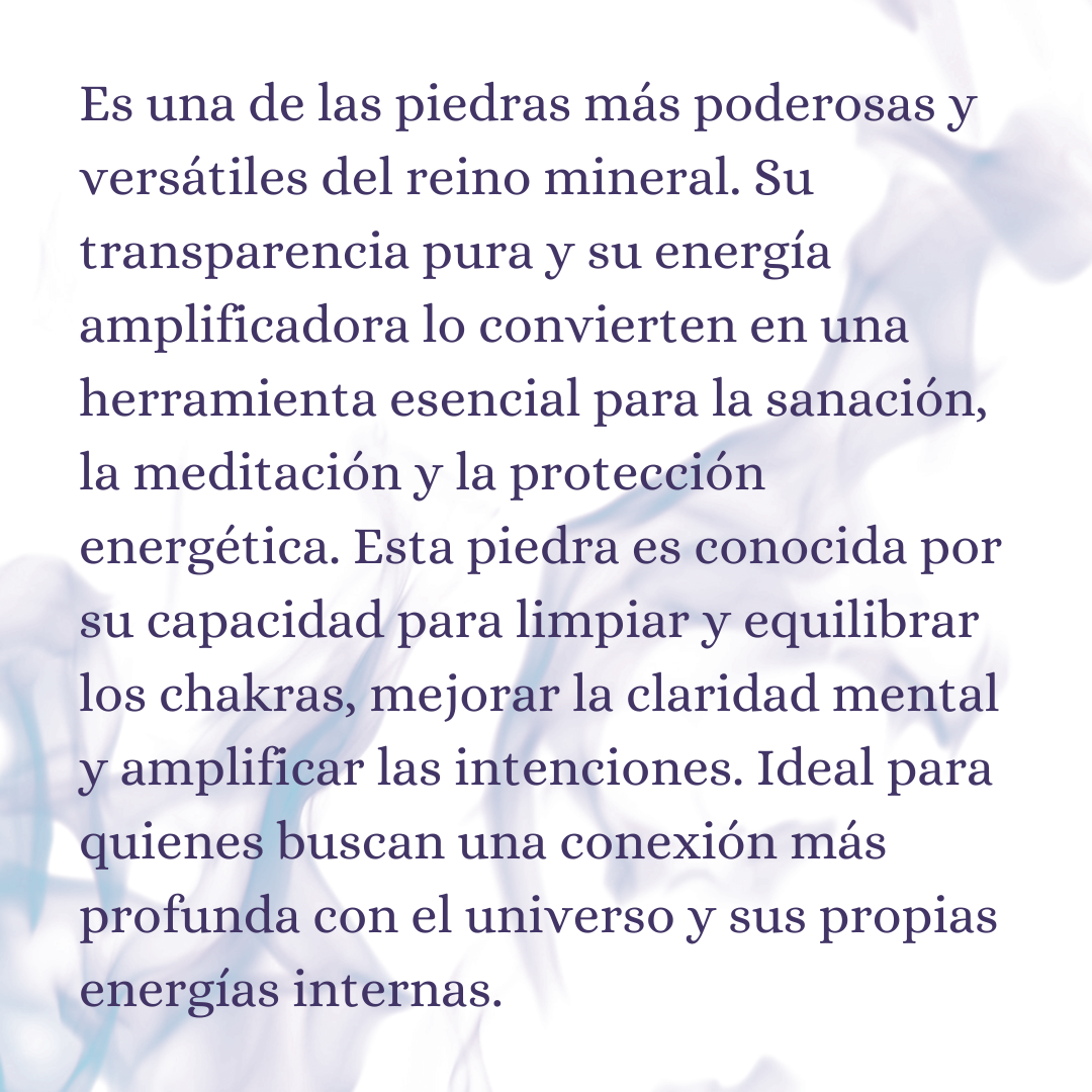 CUARZO CRISTAL | Piedra de Claridad y Energía Universal 
