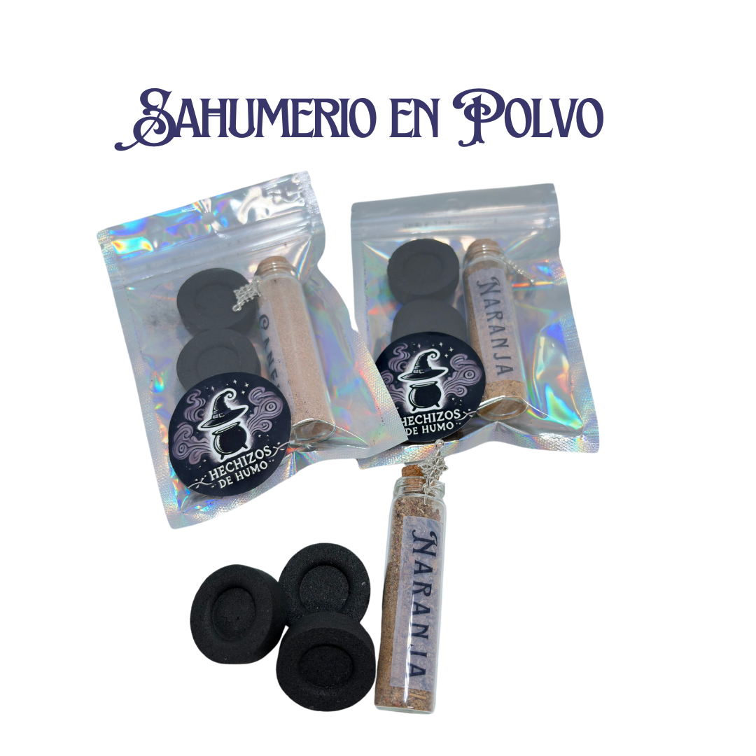 Sahumerio en Polvo | Hechizos de Humo (Con 3 Carbones) 