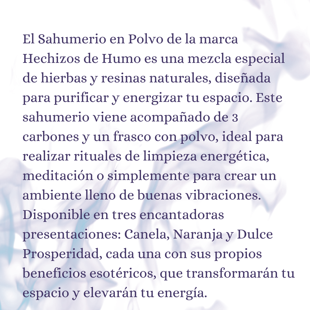 Sahumerio en Polvo | Hechizos de Humo (Con 3 Carbones) 