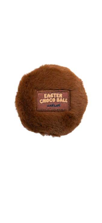 Jouet en peluche balle en chocolat de Pâques pour chiens