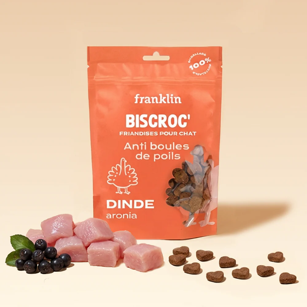 Biscroc' anti boules de poils pour chat - 50 g