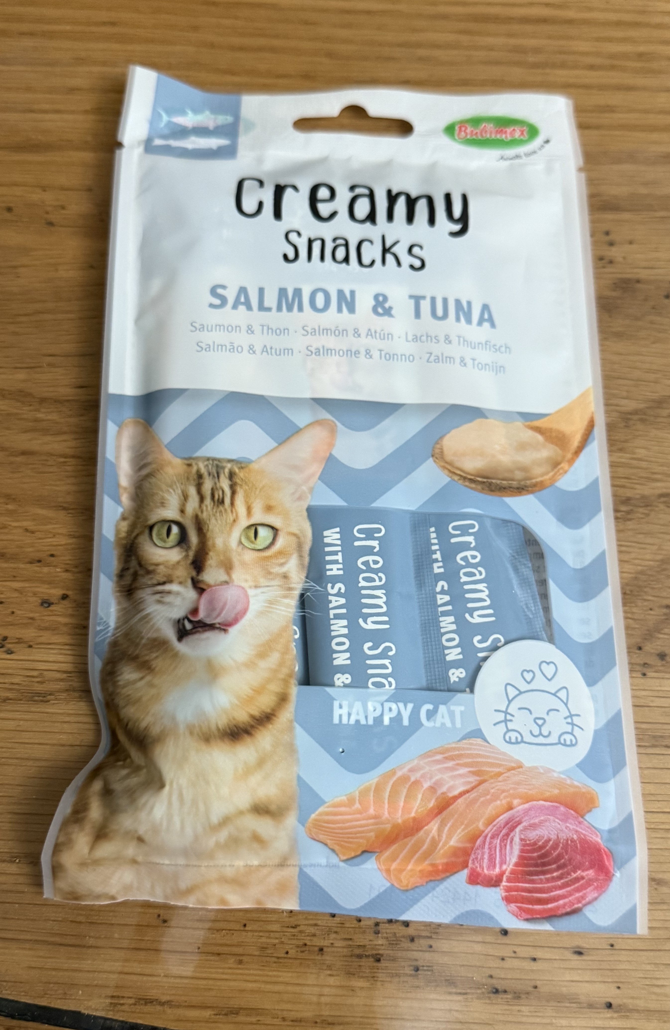 Creamy snack au thon et saumon pour chat