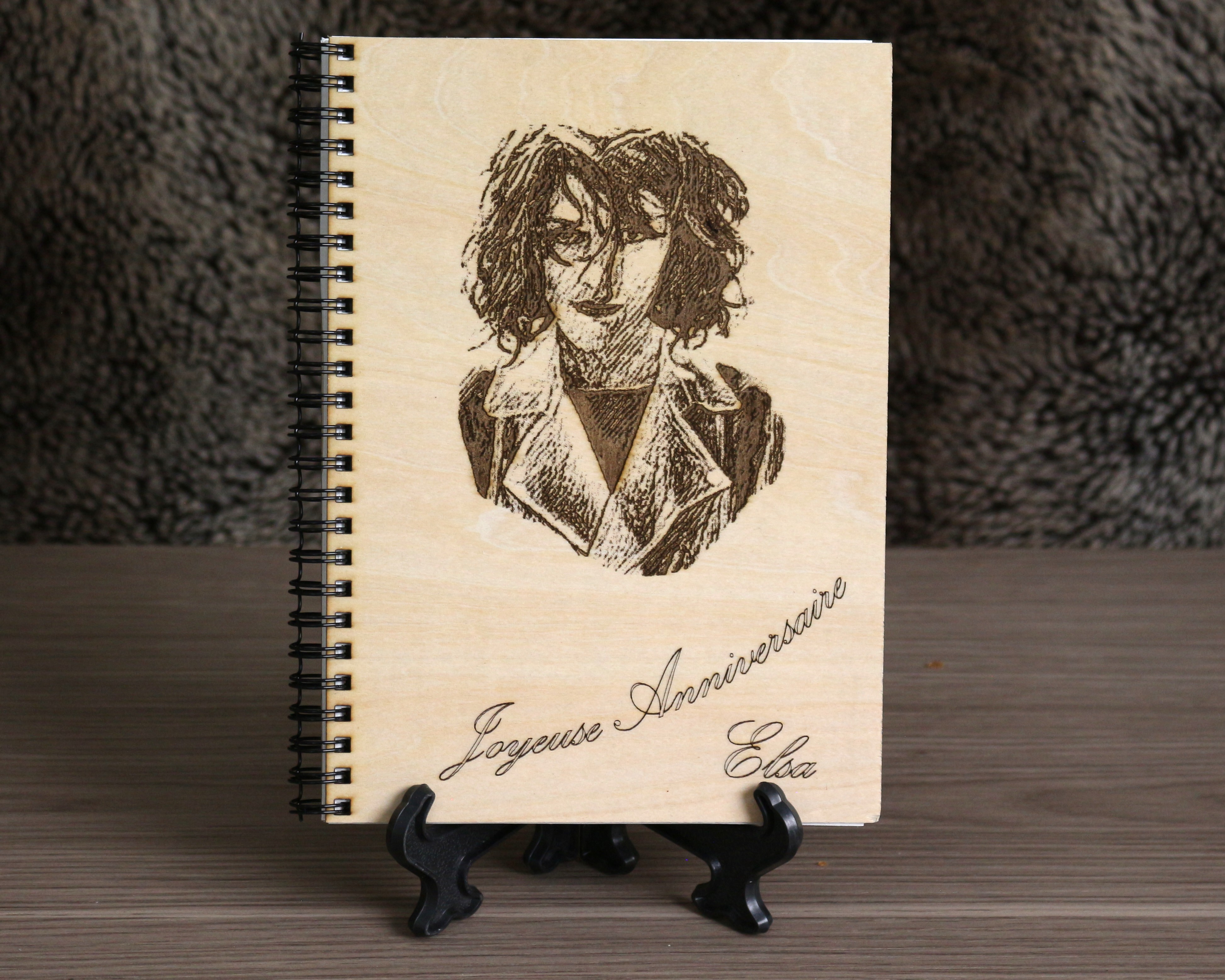 Carnet en bois personnalisable