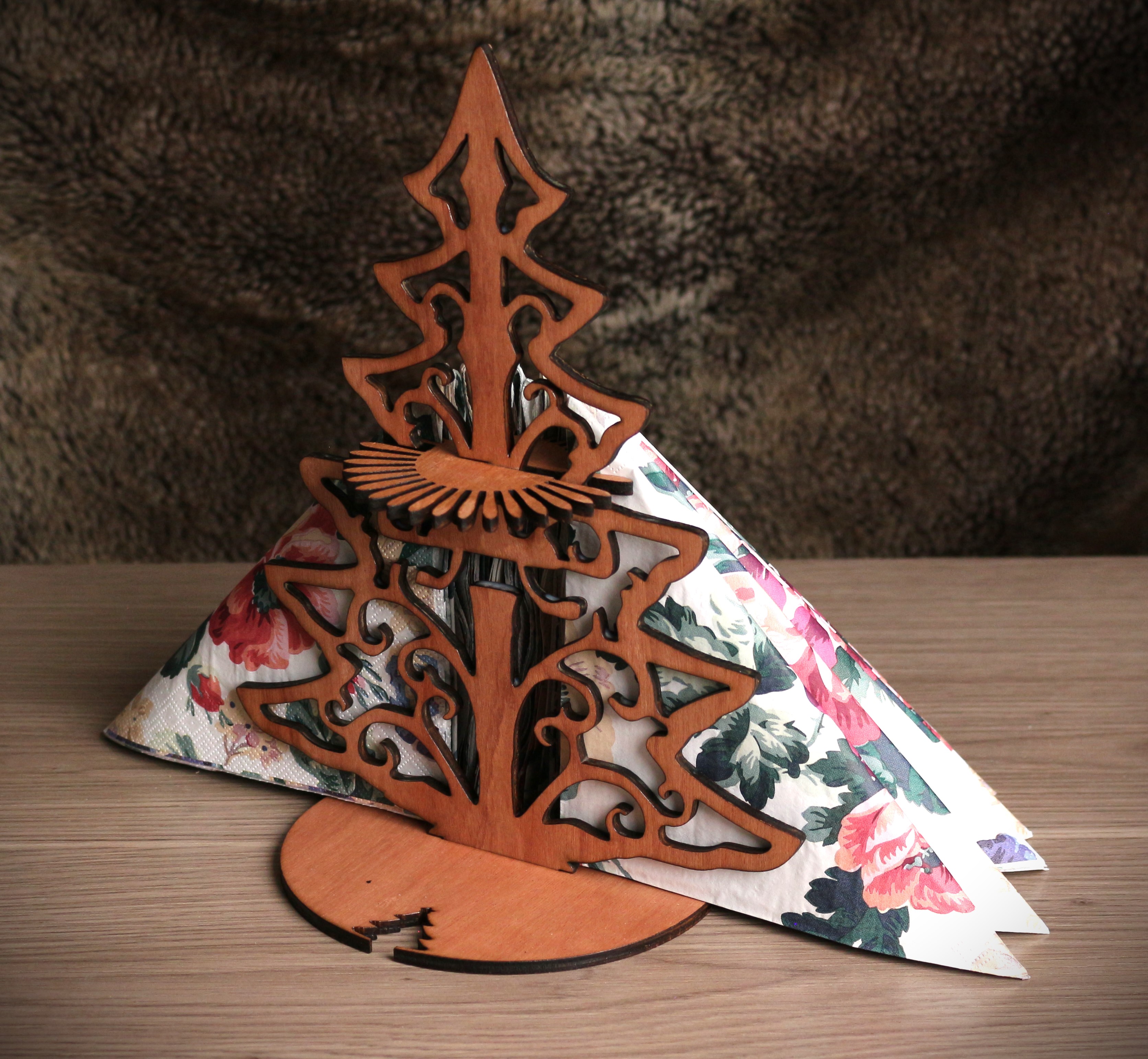 Présentoir de serviettes de table - Sapin de Noël 