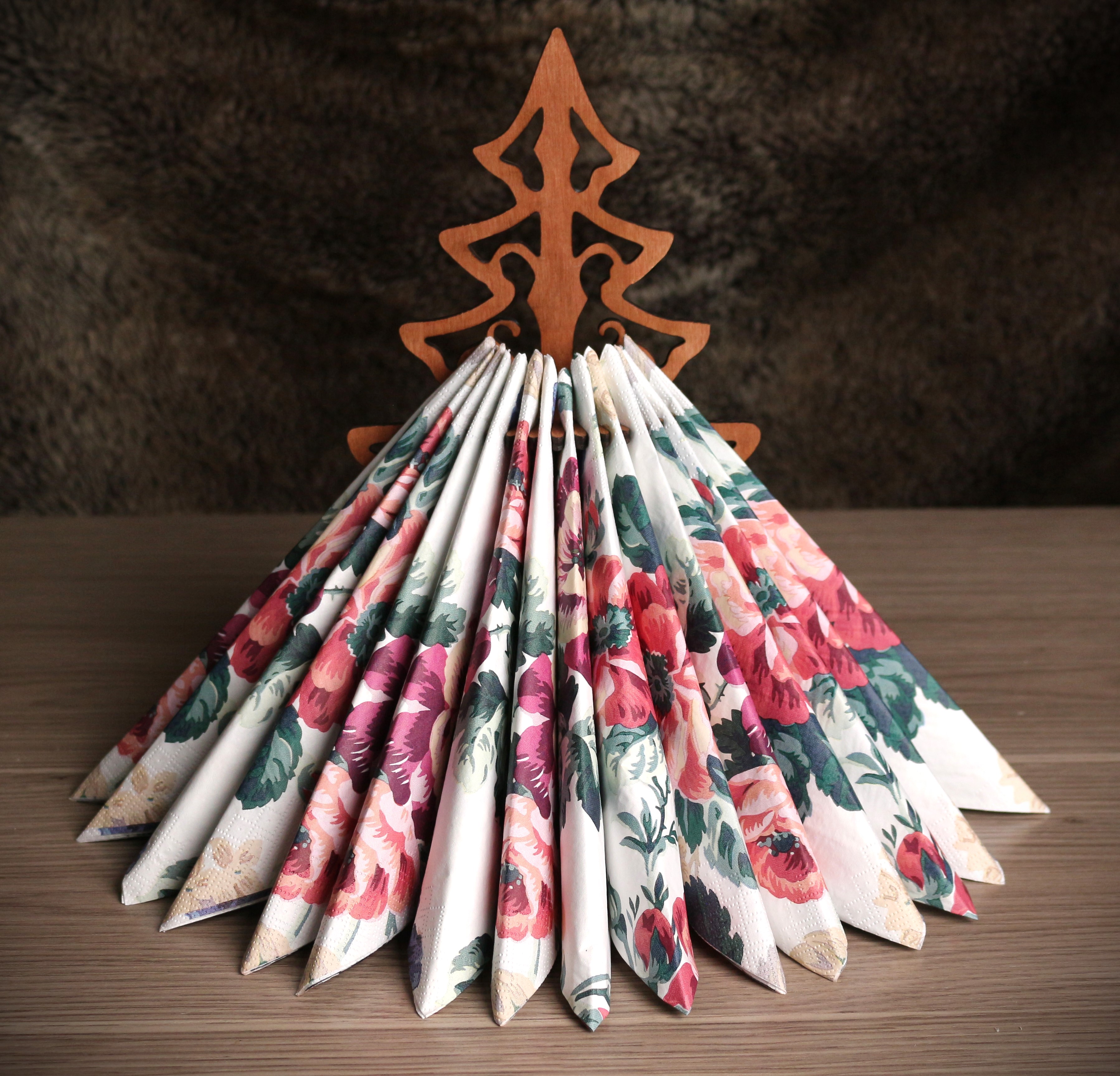 Présentoir de serviettes de table - Sapin de Noël 