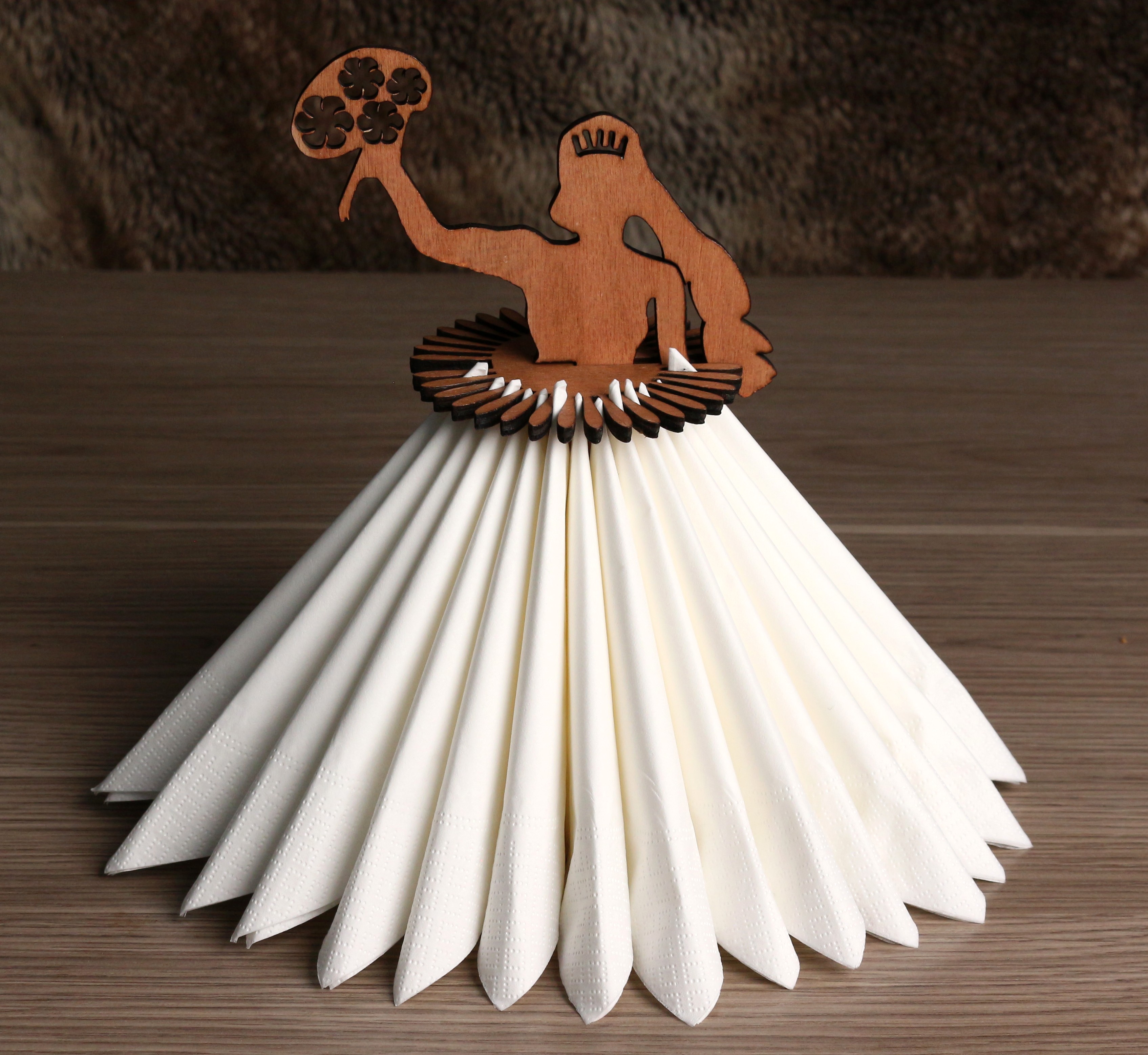 Présentoir de serviettes de table - La Mariée