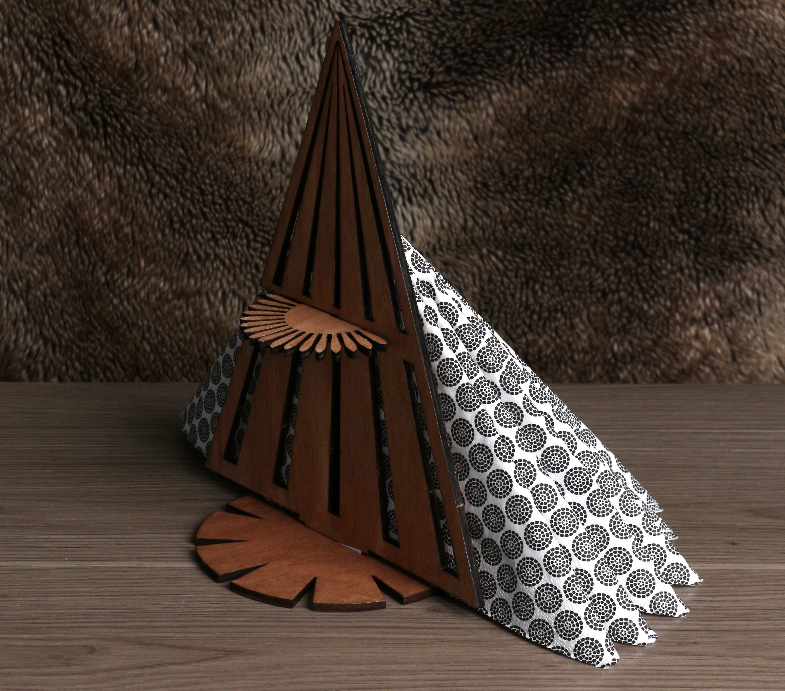 Présentoir de serviettes de table - Pyramide 