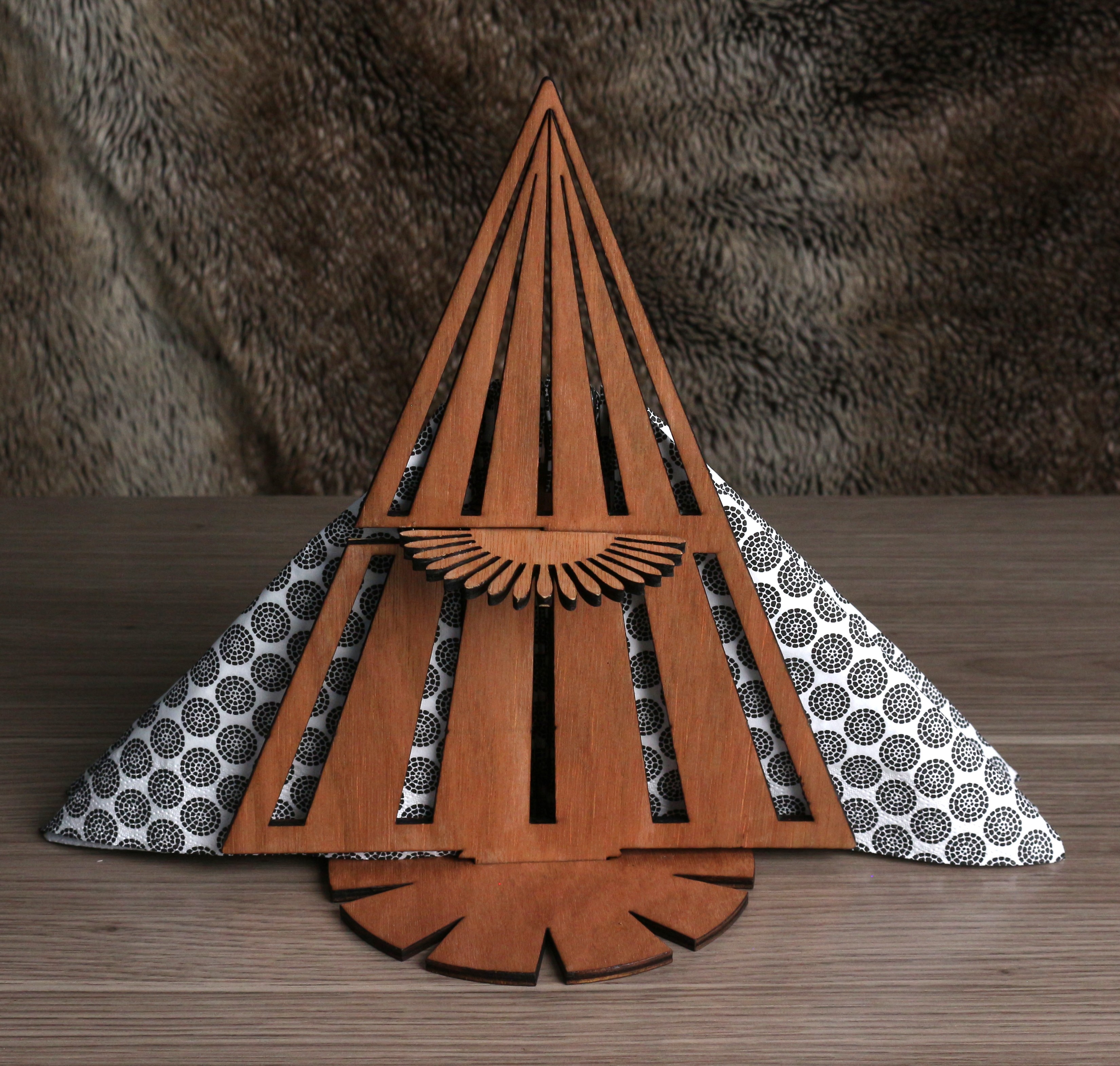 Présentoir de serviettes de table - Pyramide 