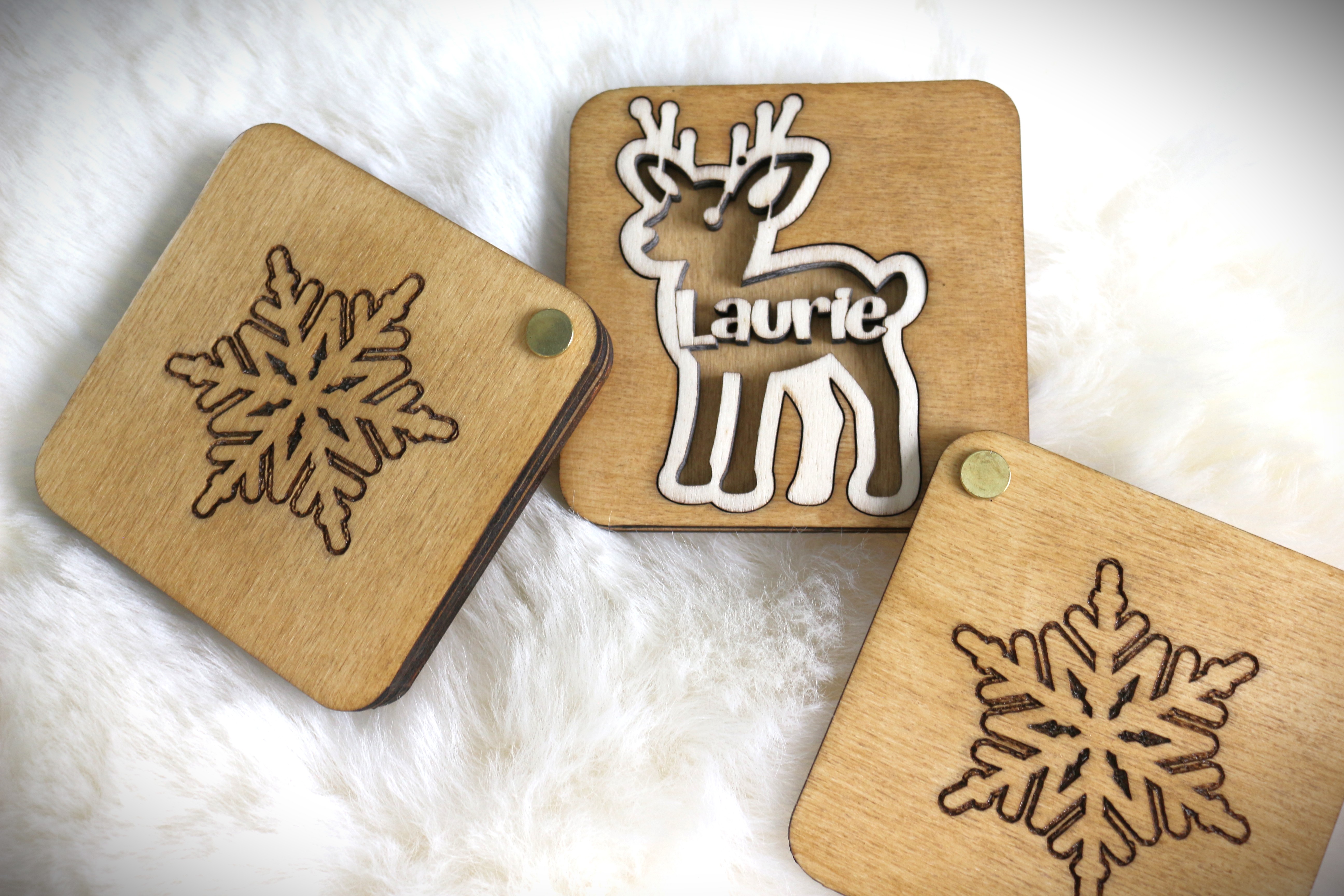 Ornement de Noël "Reindeer" personnalisé