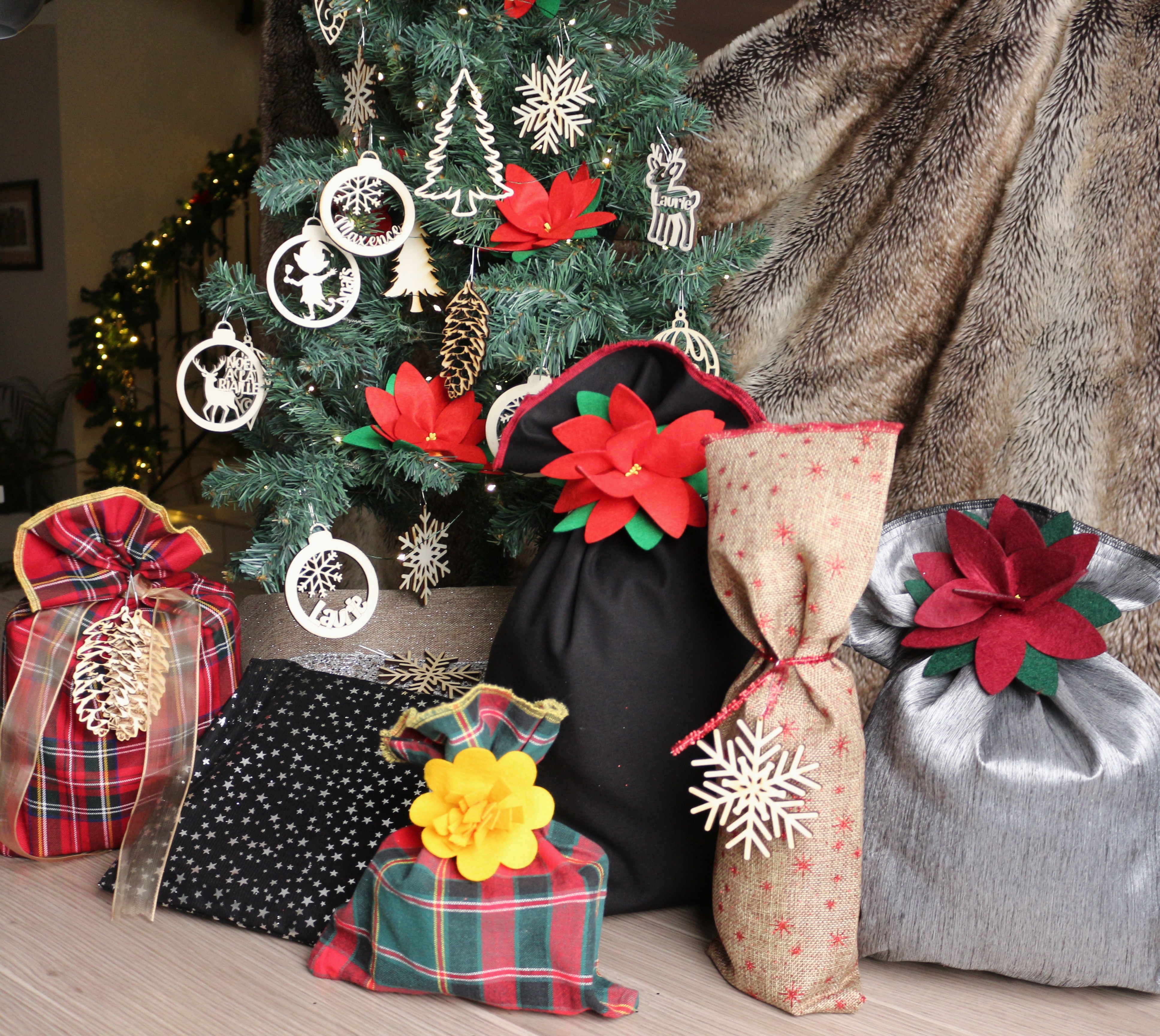 Sac cadeau écossaises - verte