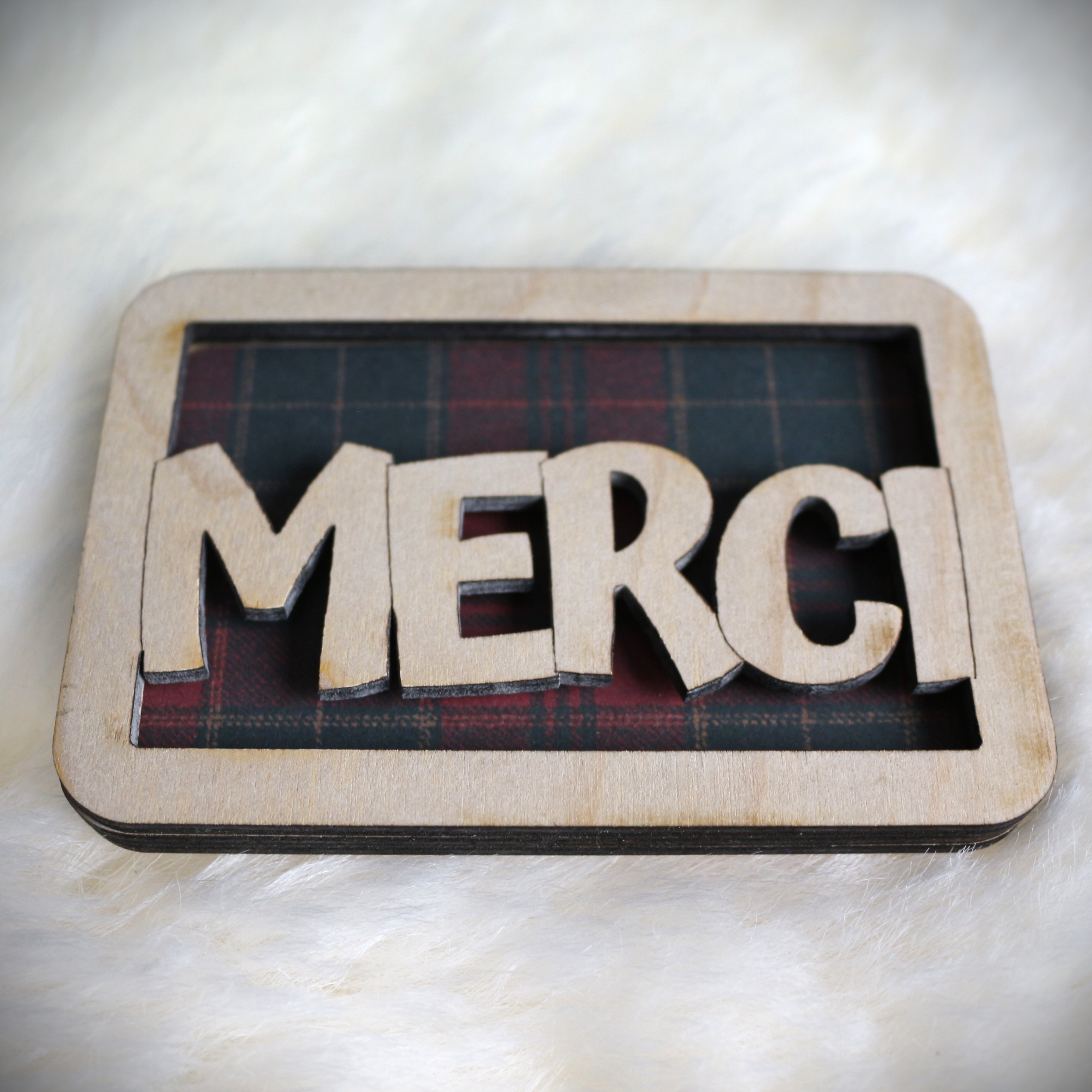 Étui pour carte cadeau: "MERCI"