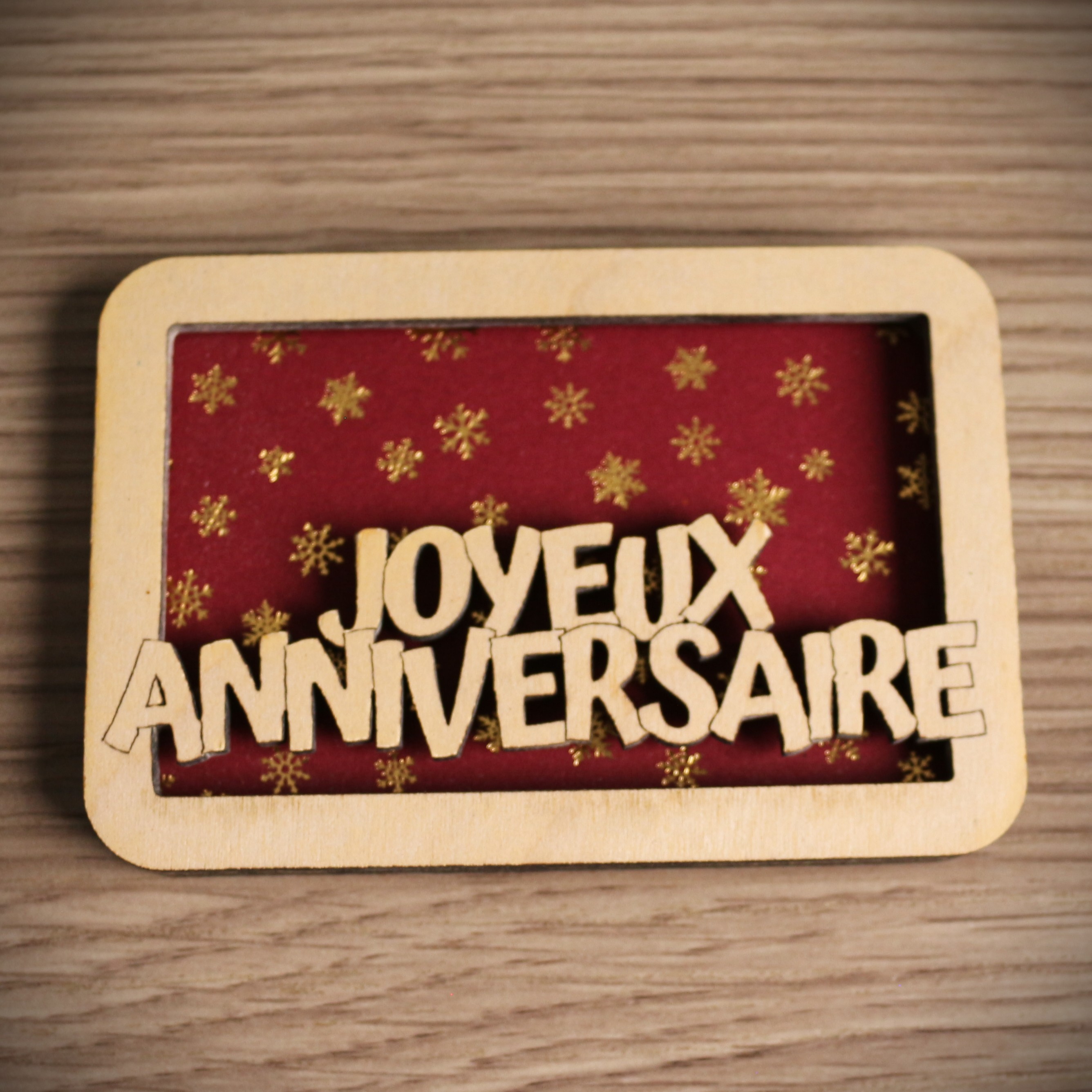 Étui pour carte cadeau: "Joyeux Anniversaire"