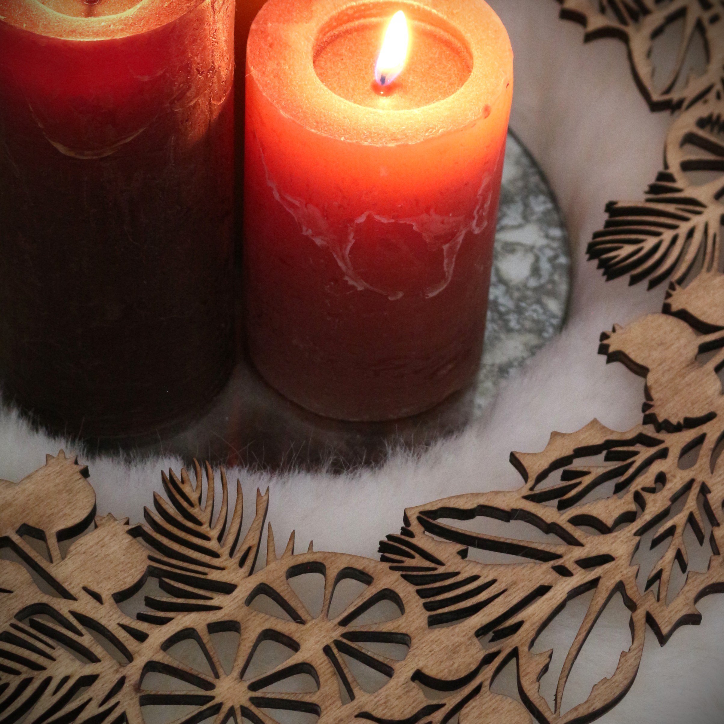 Couronne décorative en bois