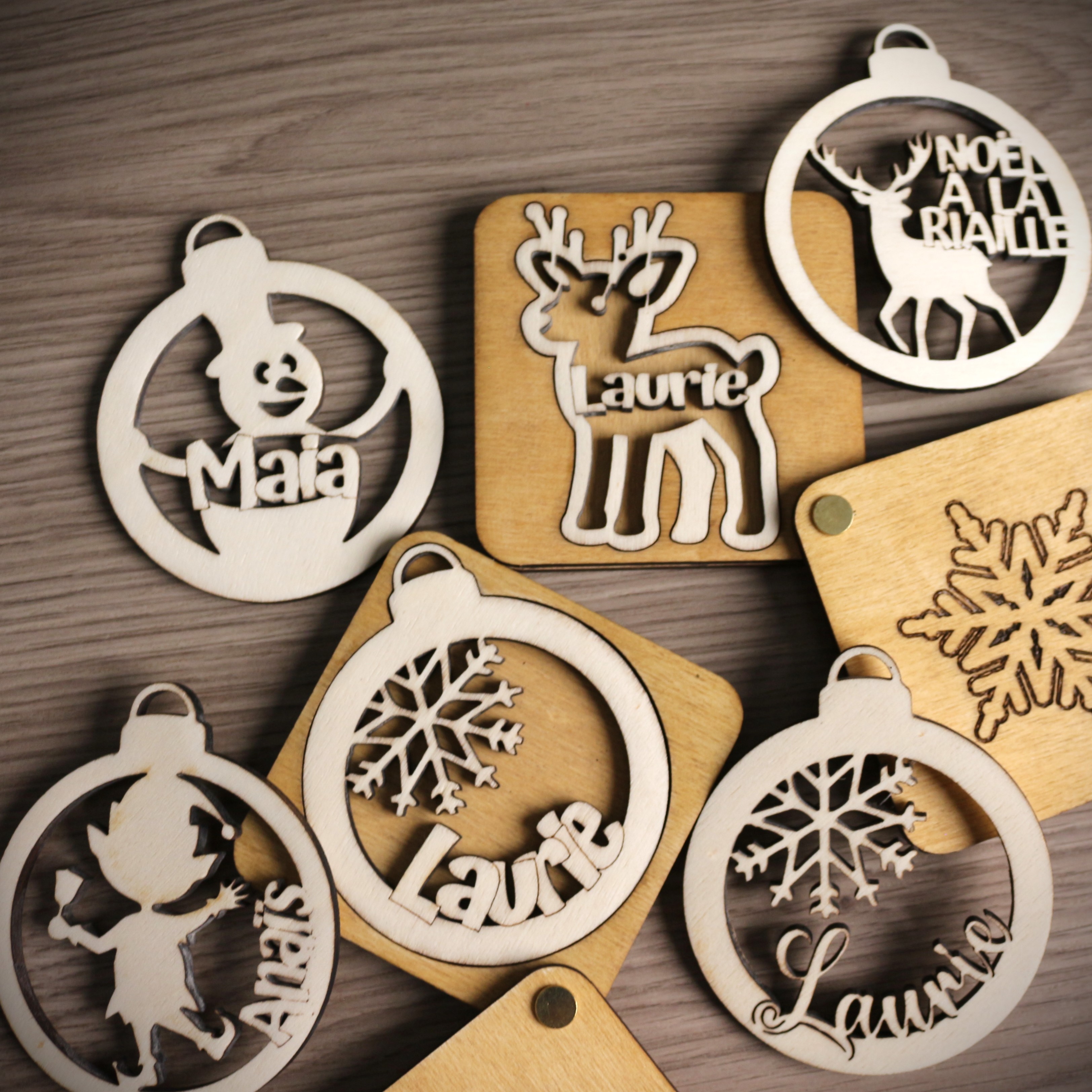 Ornement de Noël "Reindeer" personnalisé