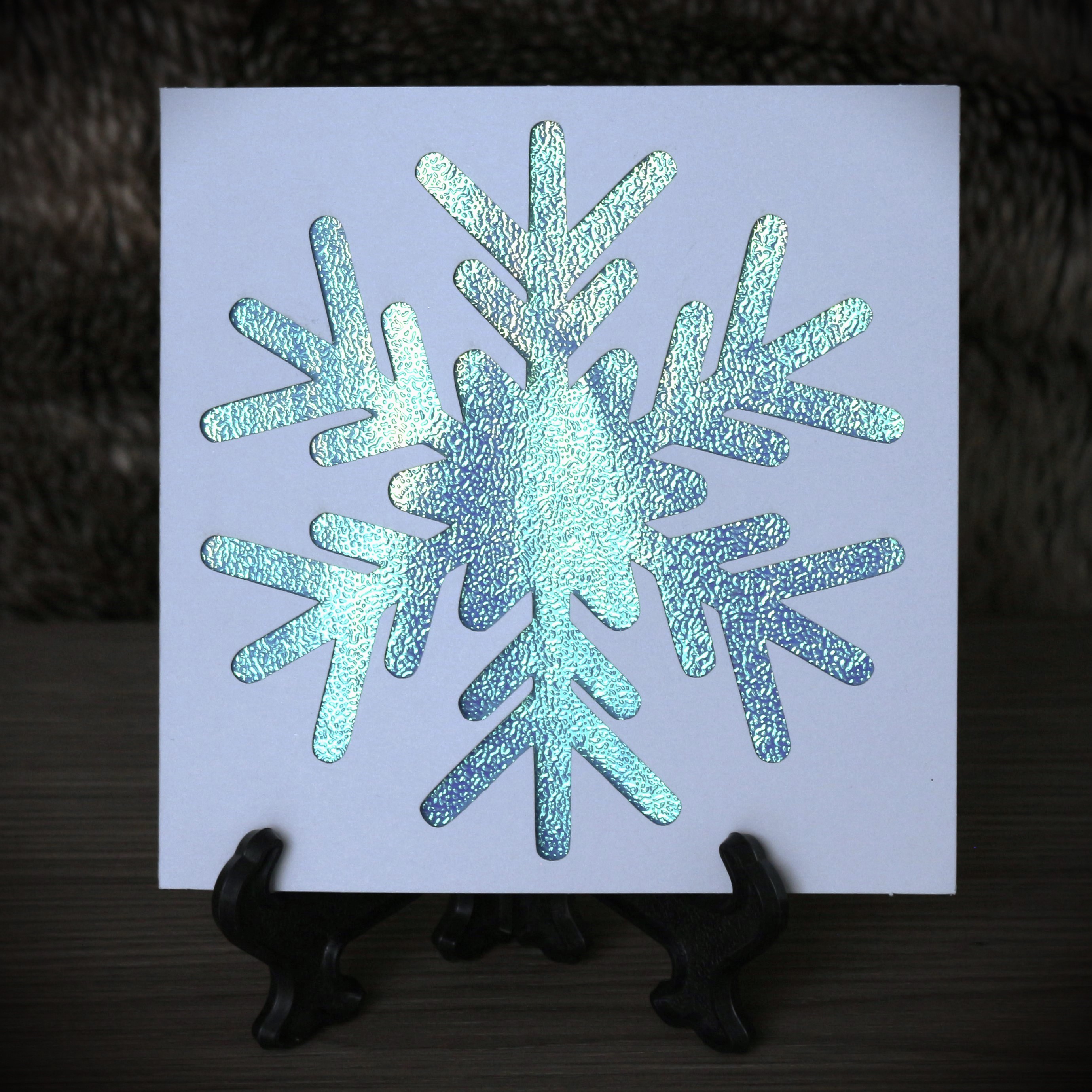 Carte de vœux flocon de neige