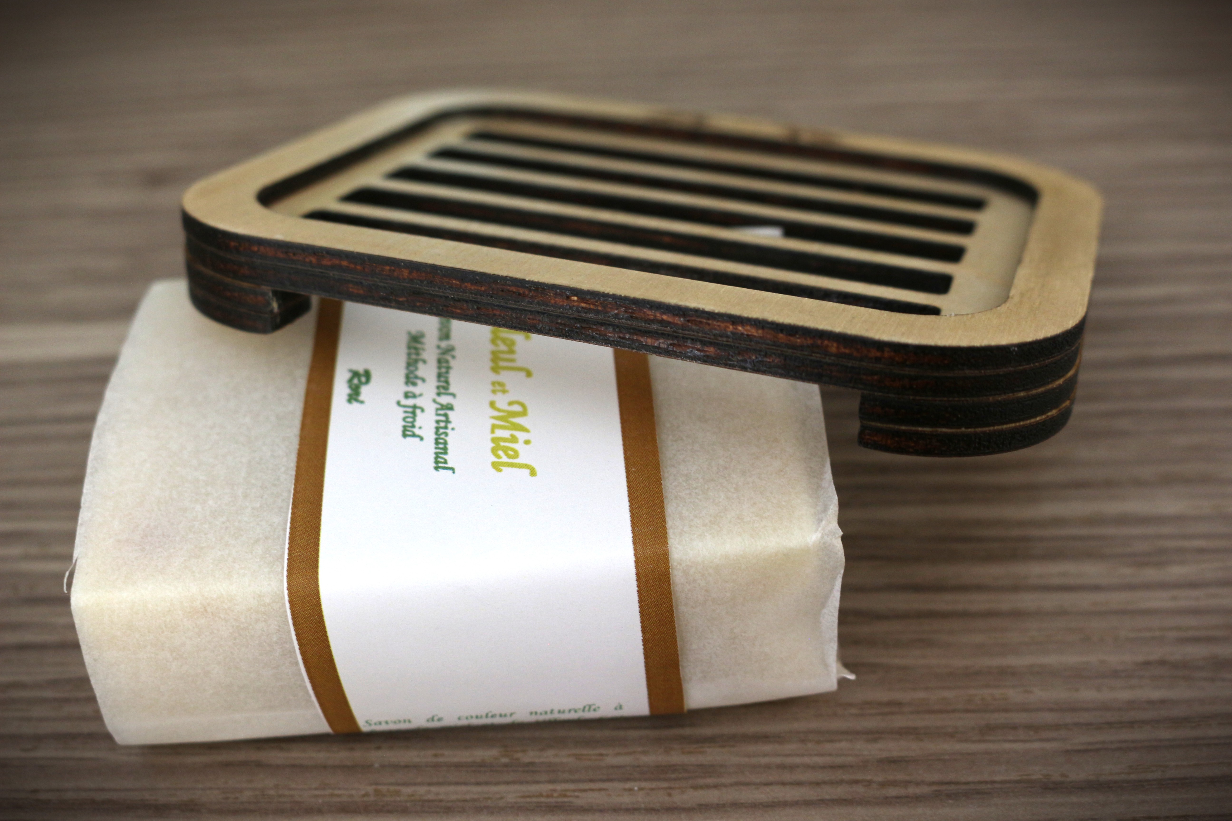 Porte-savon en bois
