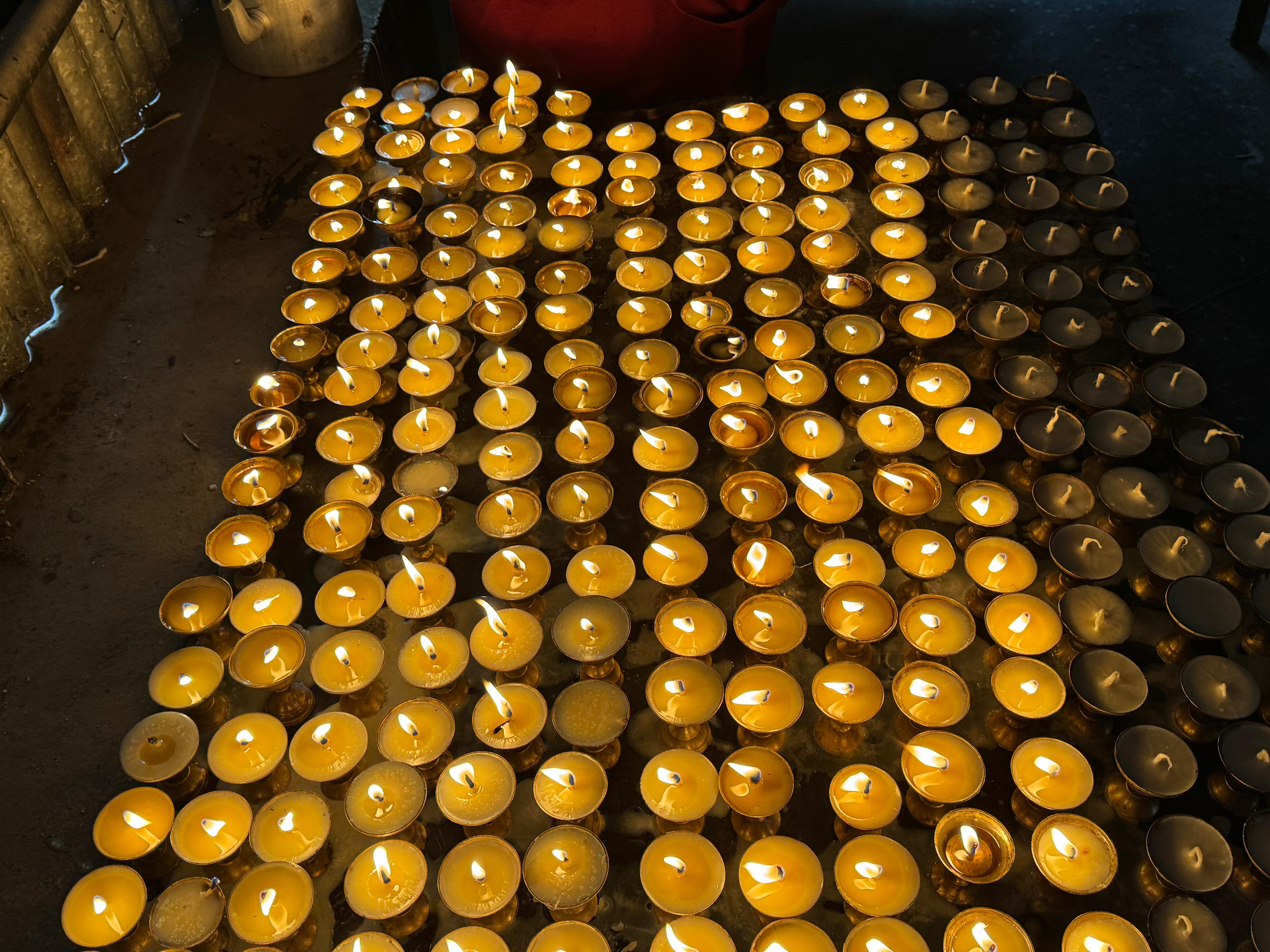 Butter lamp offering