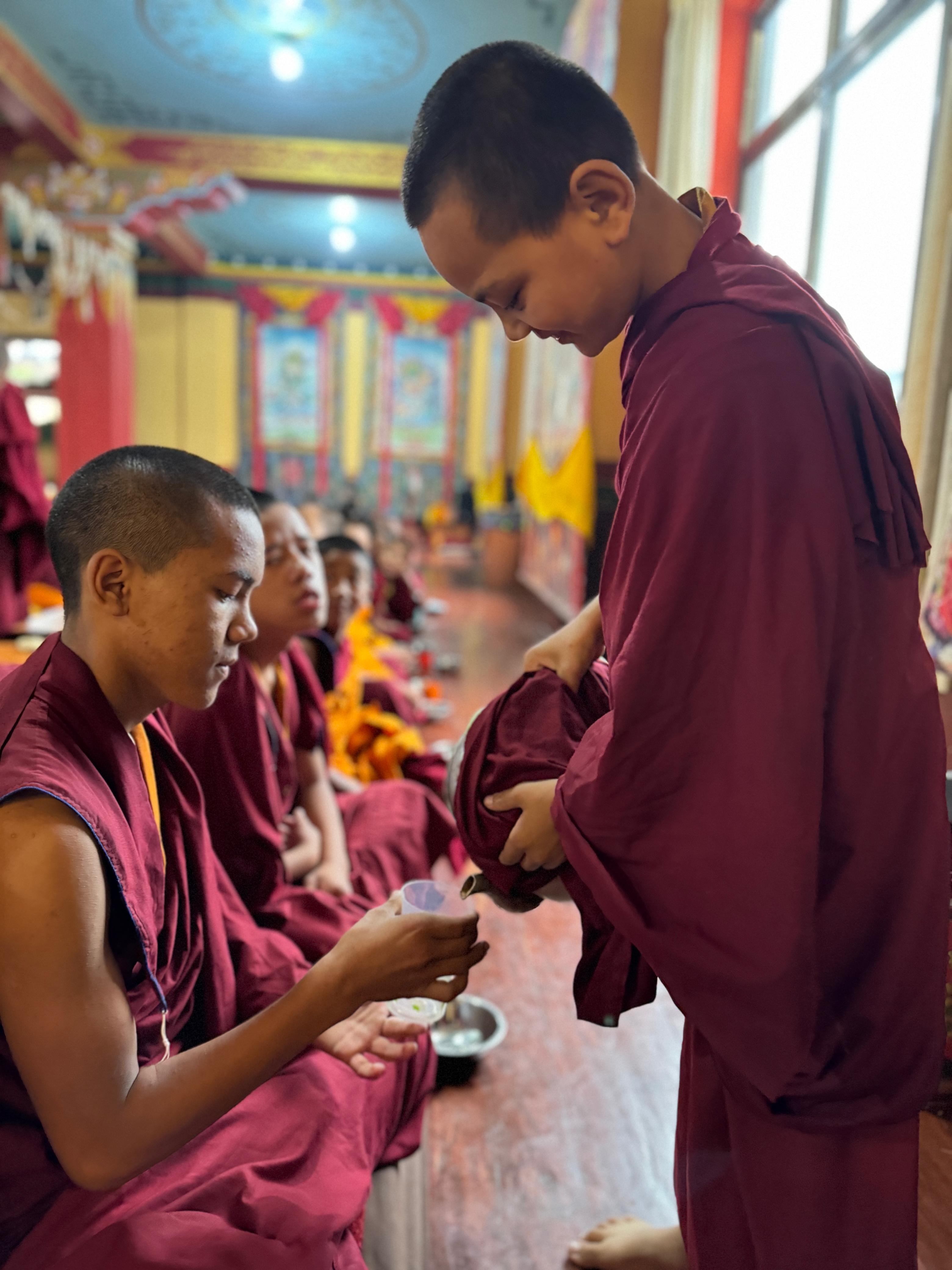 Food & Tea offering during retreat
