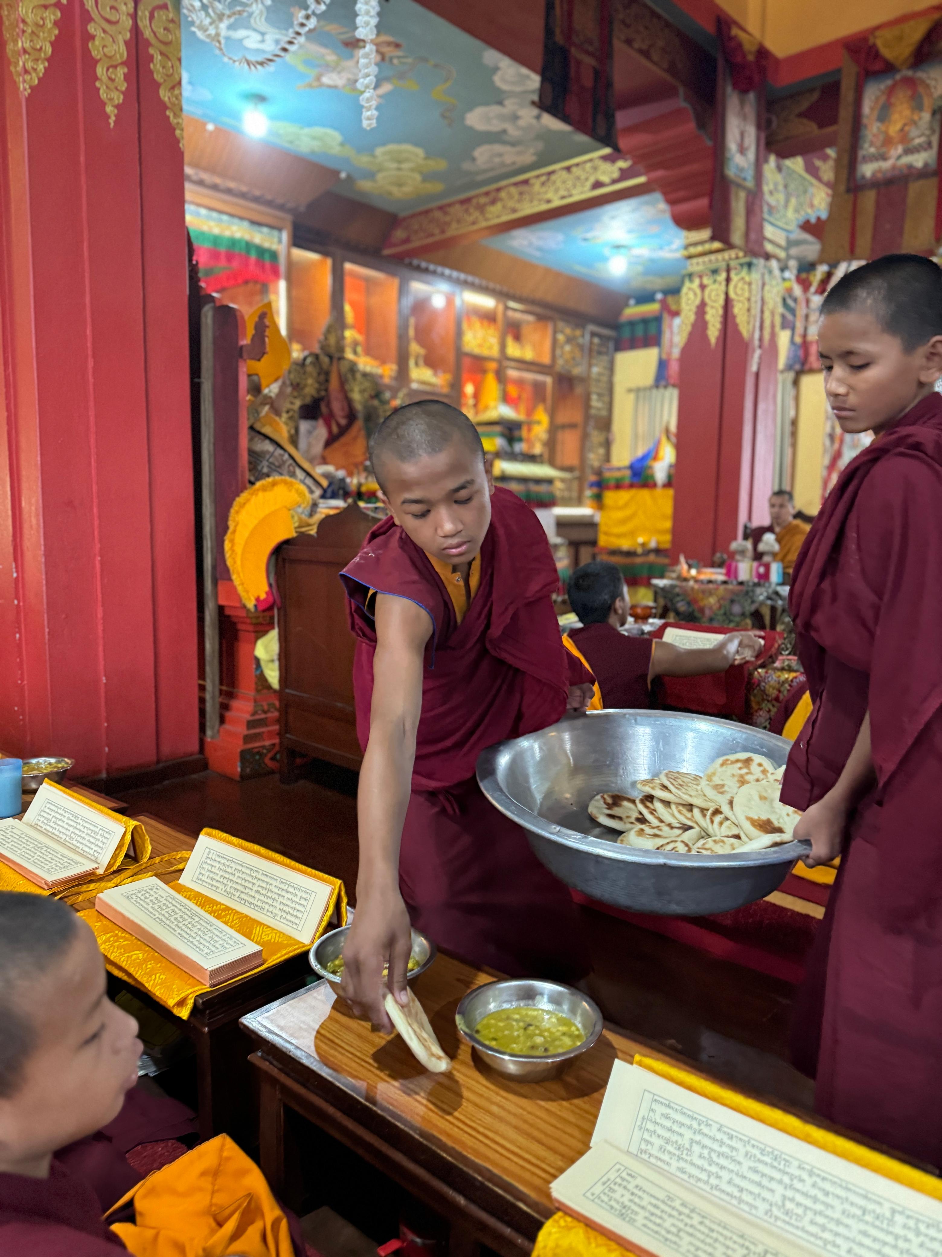 Food & Tea offering during retreat