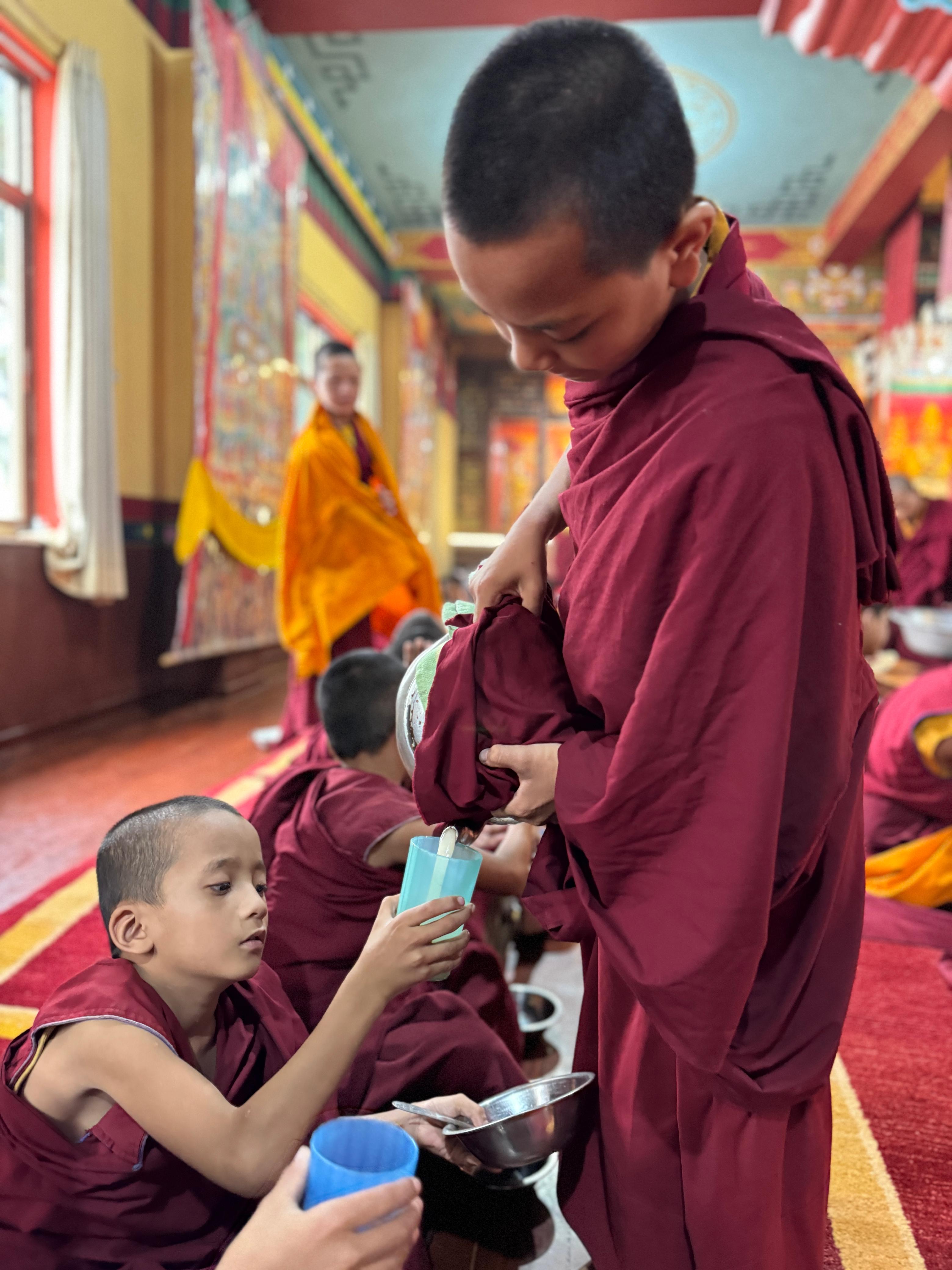 Food & Tea offering during retreat