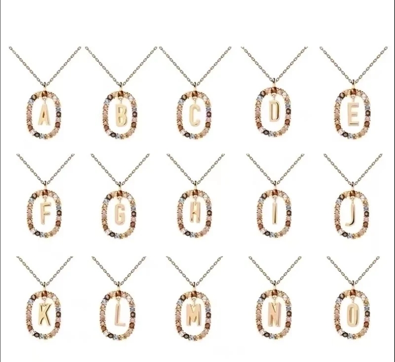 Gold Necklace with Colorful Gemstones