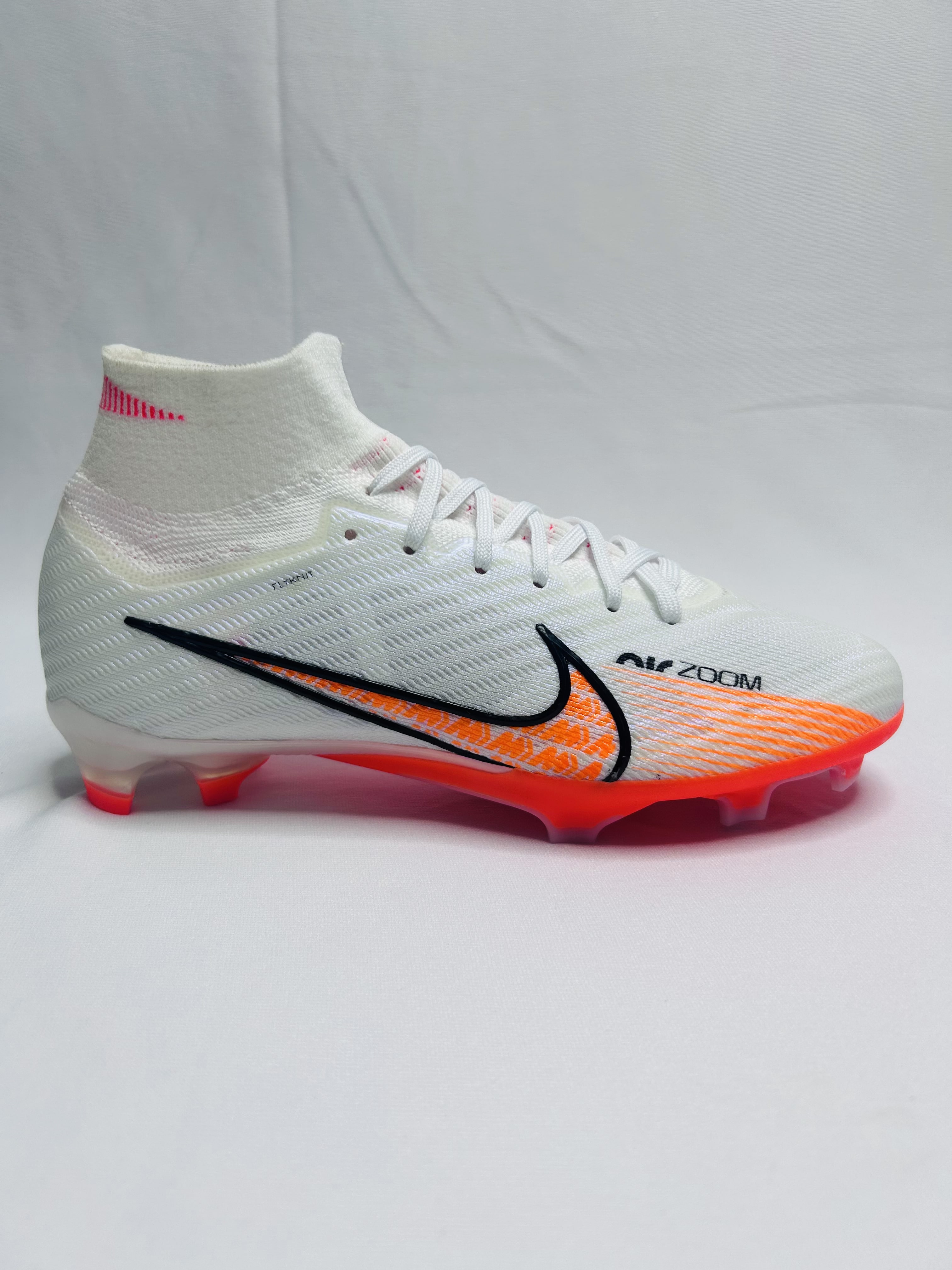Mercurial Superfly 9 White Orange Custom Colourway