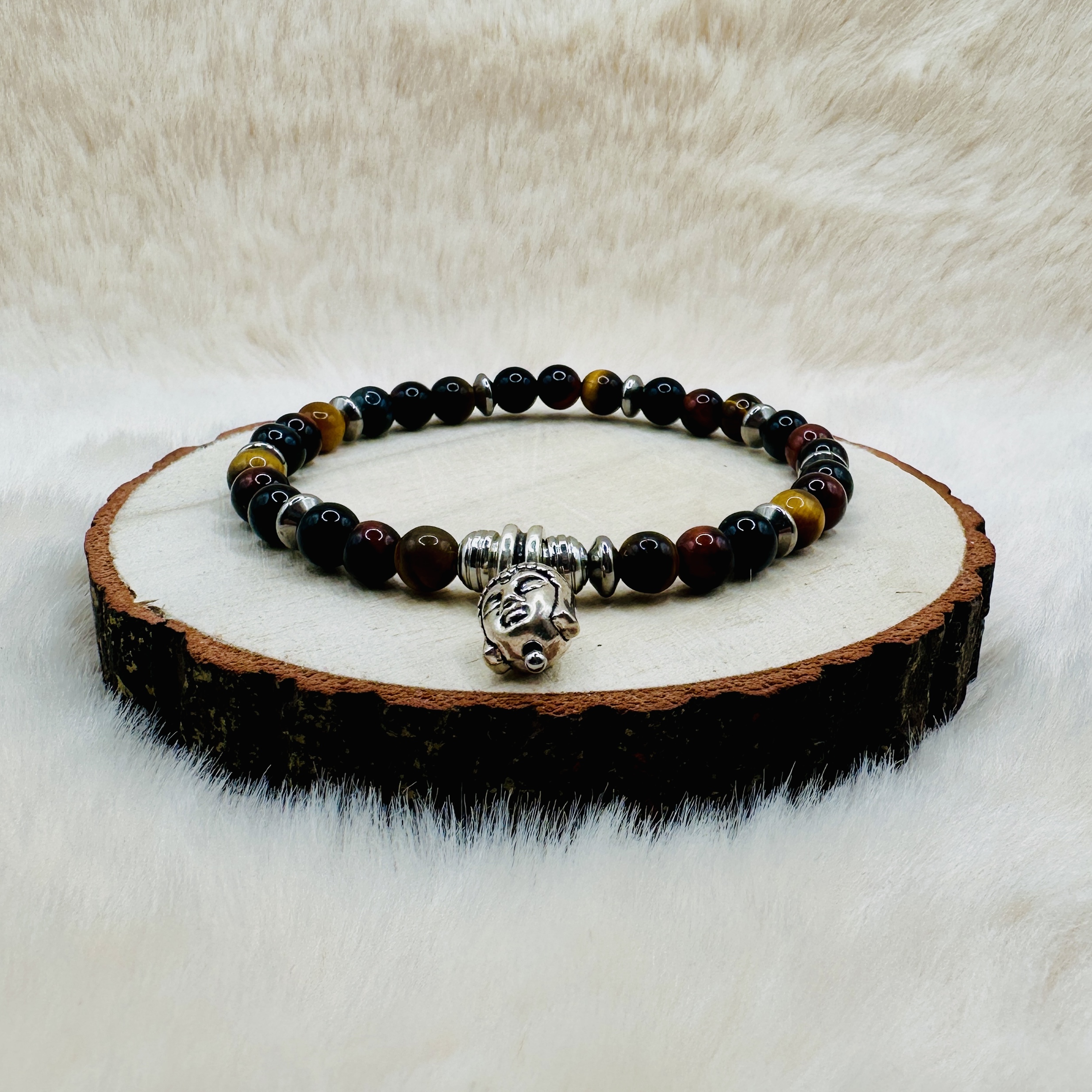 Bracelet Oeil de tigre, oeil de taureau et oeil de faucon