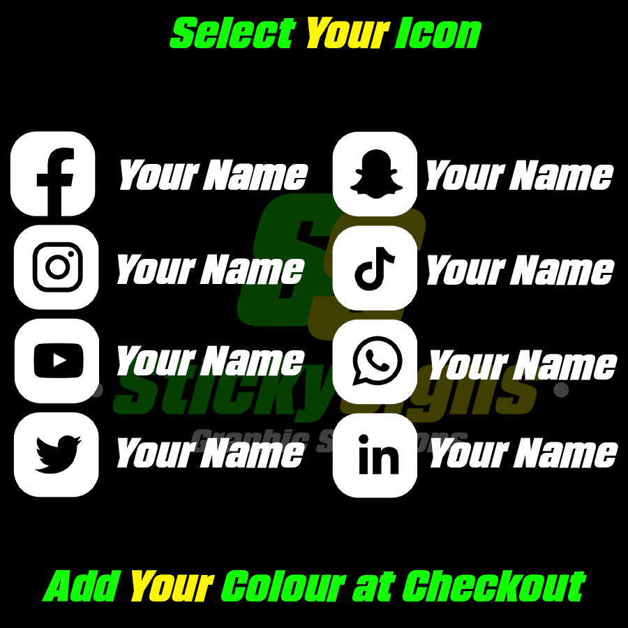 Social Media Tags stickers