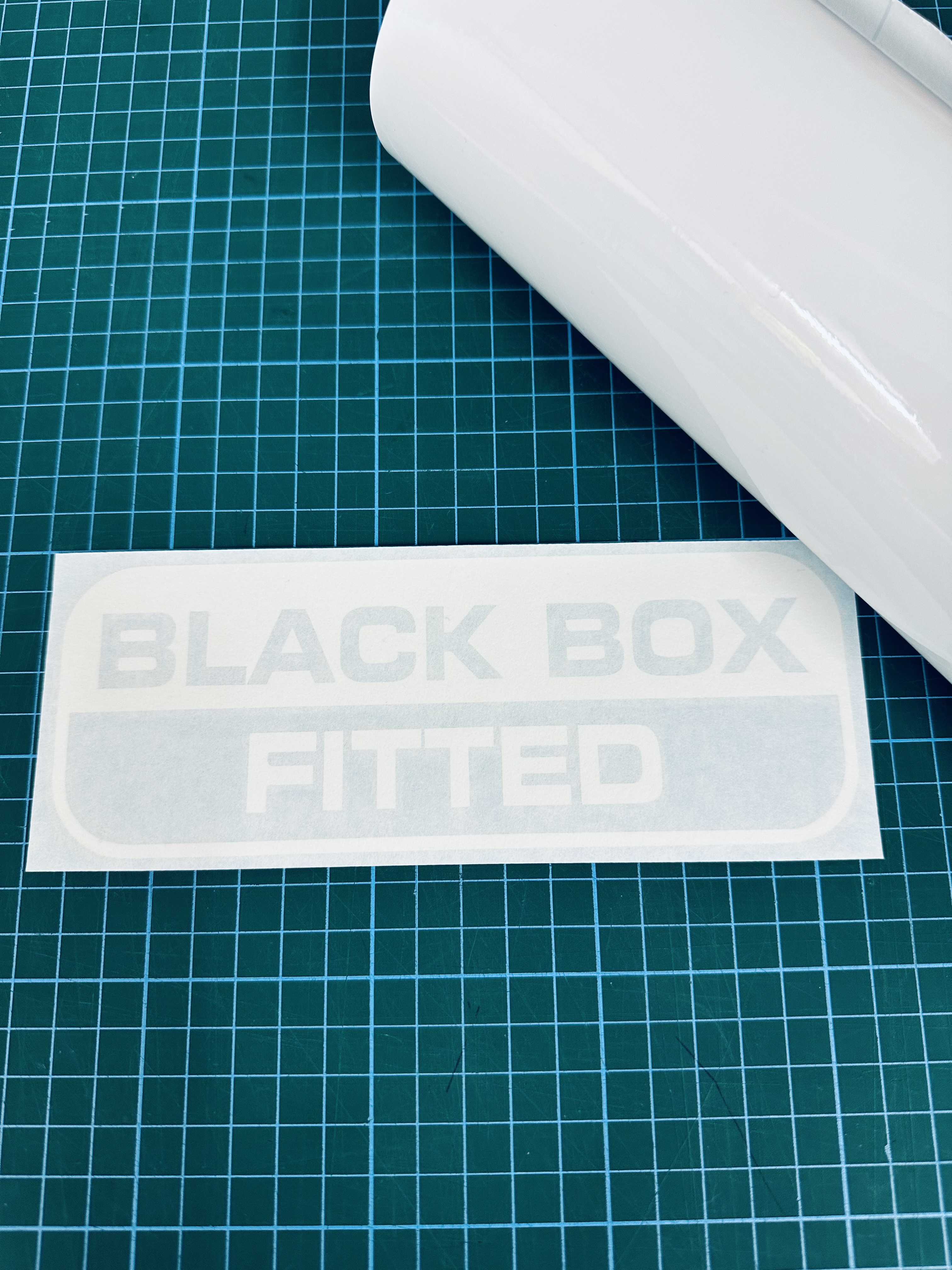 Black Box Fitted sticker 200x100mm