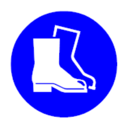 Safety boots must be worn - Blue