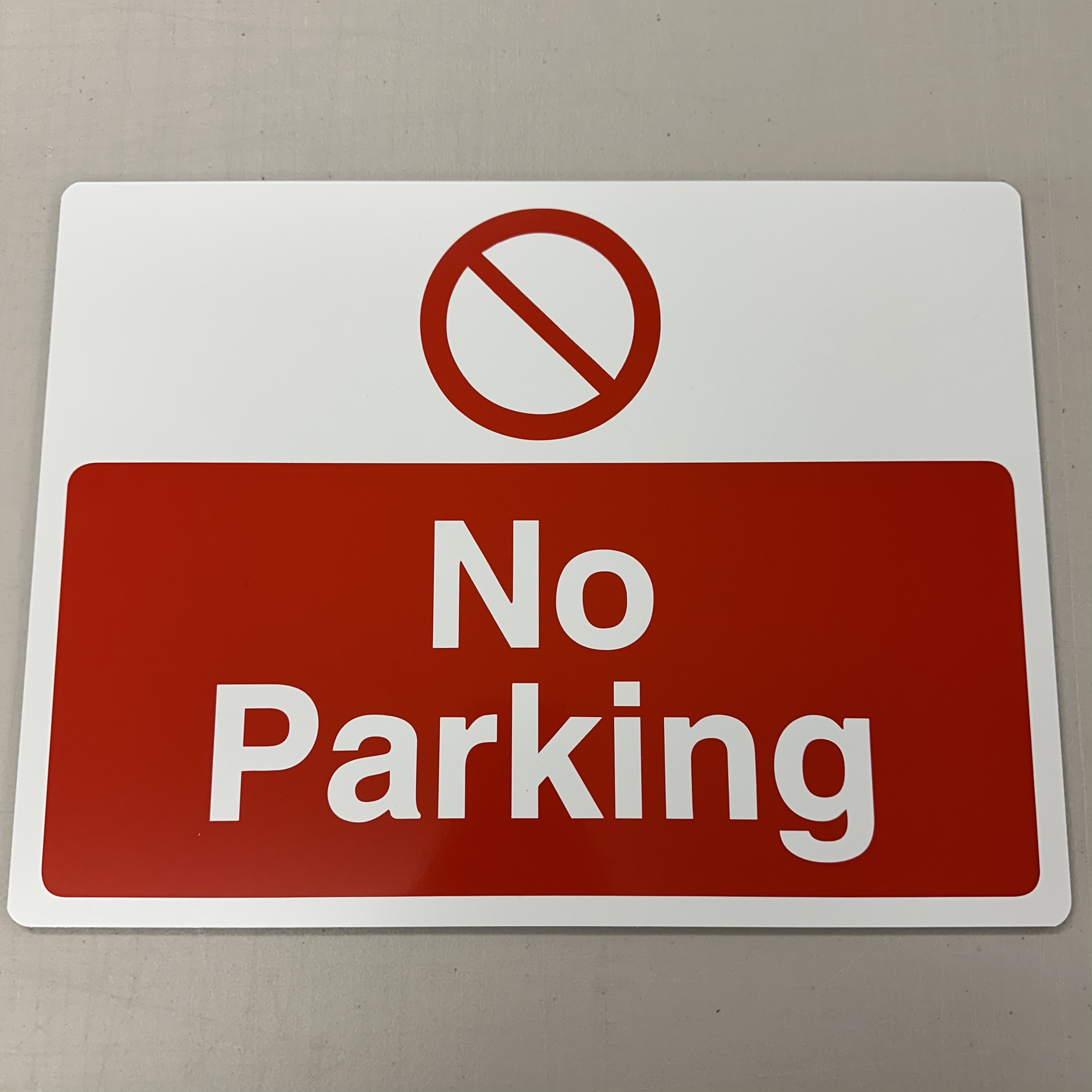 1x No Parking sign