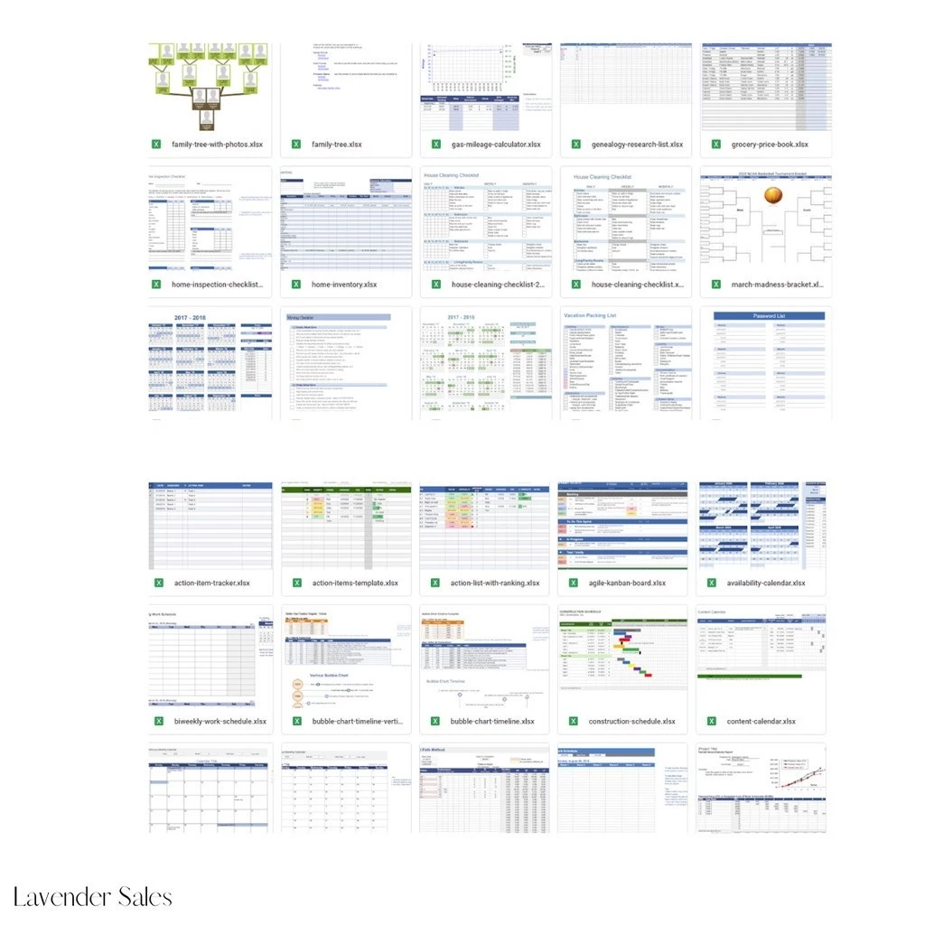 Popular Top New Arrival 432 SET MICROSOFT EXCEL TEMPLATE 2025 Viral