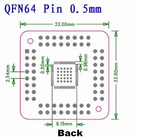 QFN 56 64 SMD TURN TO DIP PCB Adapterberak