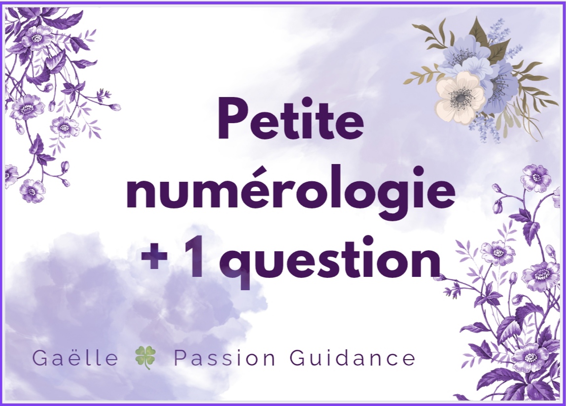 Consultation PETITE NUMÉROLOGIE + 1 QUESTION