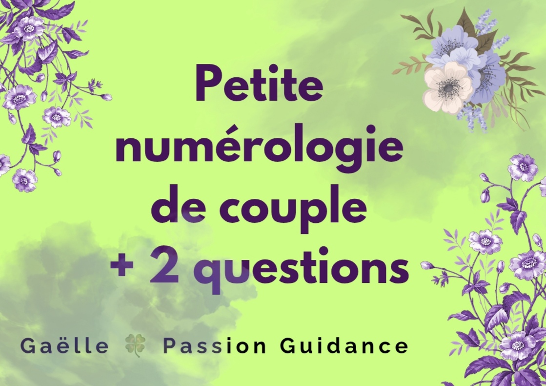 Consultation PETITE NUMÉROLOGIES de COUPLE