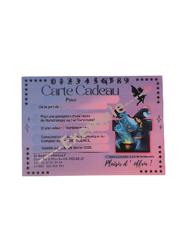 PLAISIR D'OFFRIR UNE CARTE CADEAU