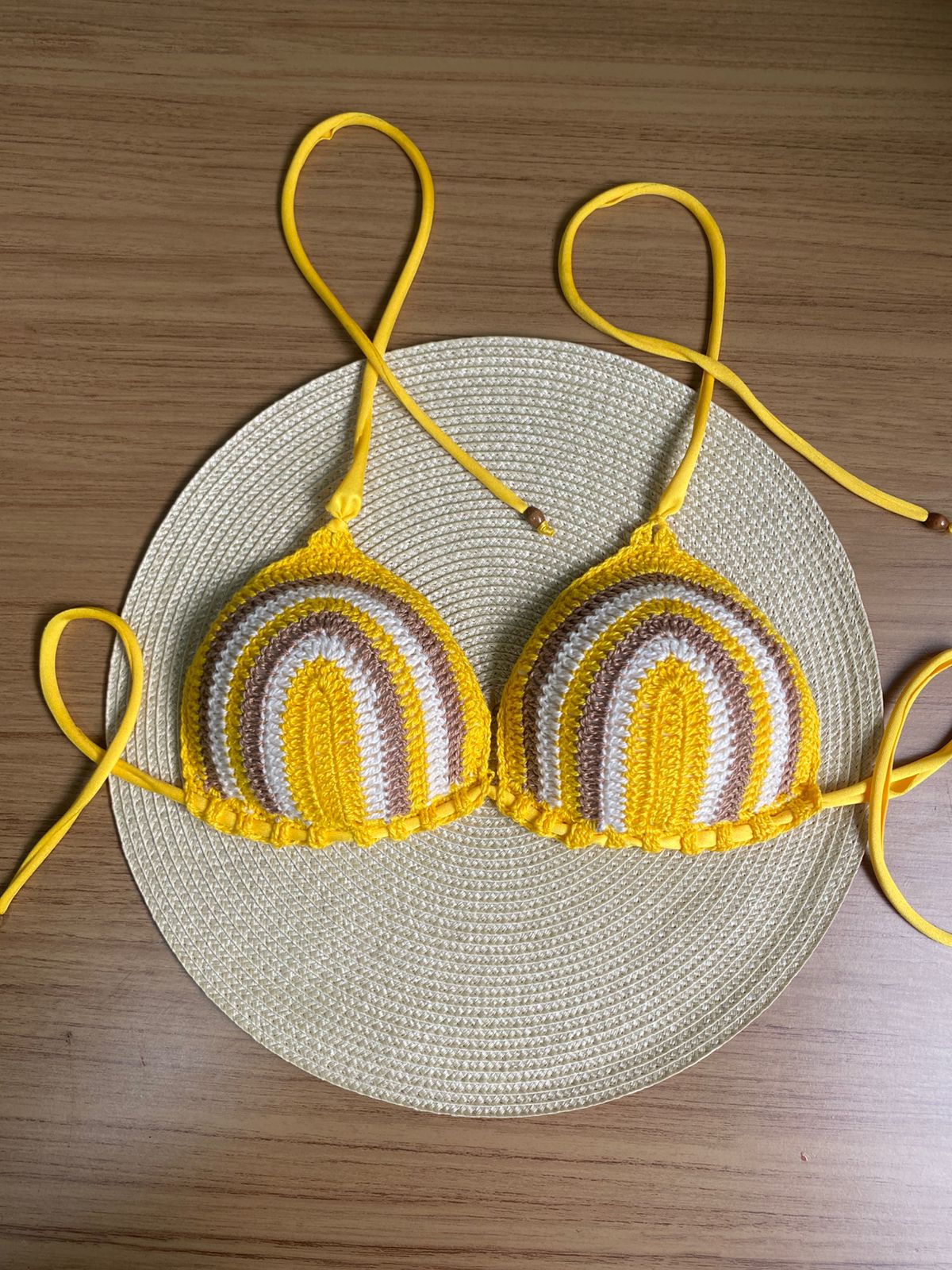 Sutiã Crochê Yellow Shine 